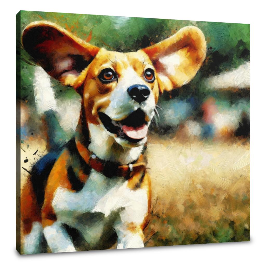 Joyful Beagle Escapad Canvas