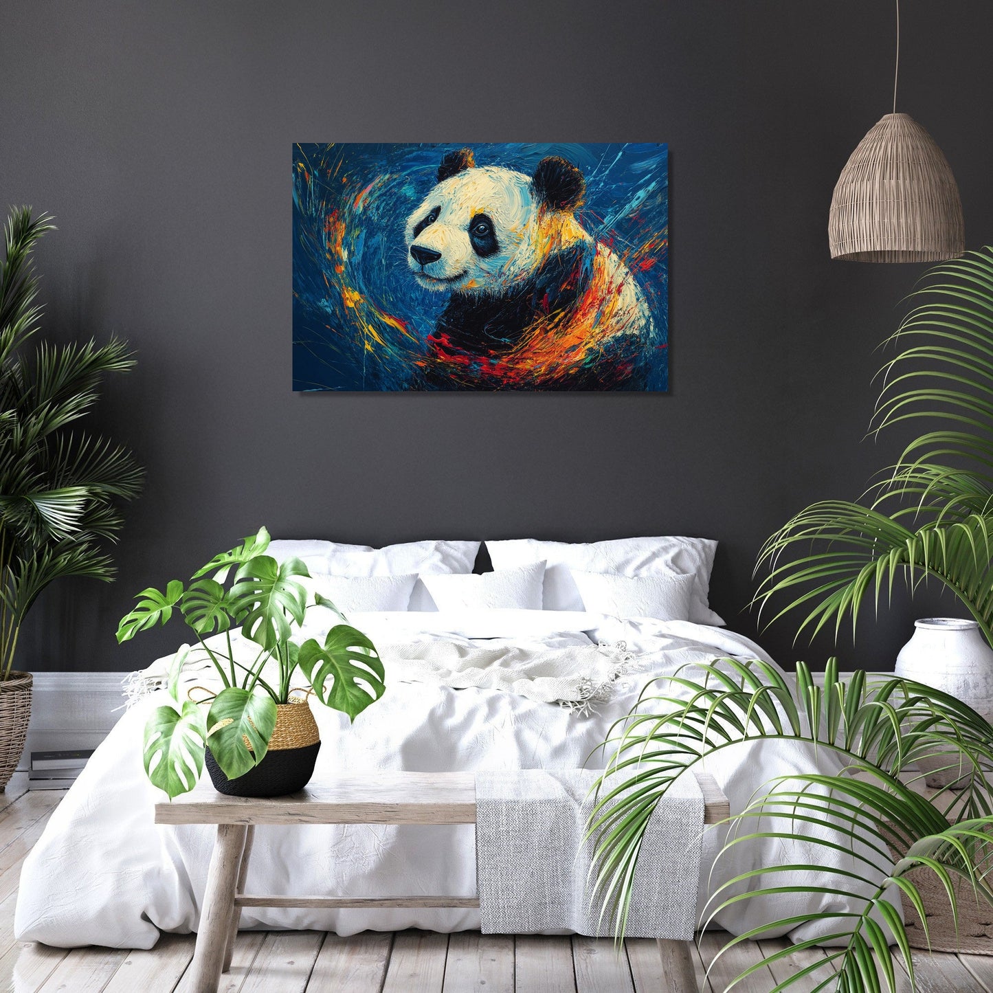 Vivid Panda Canvas