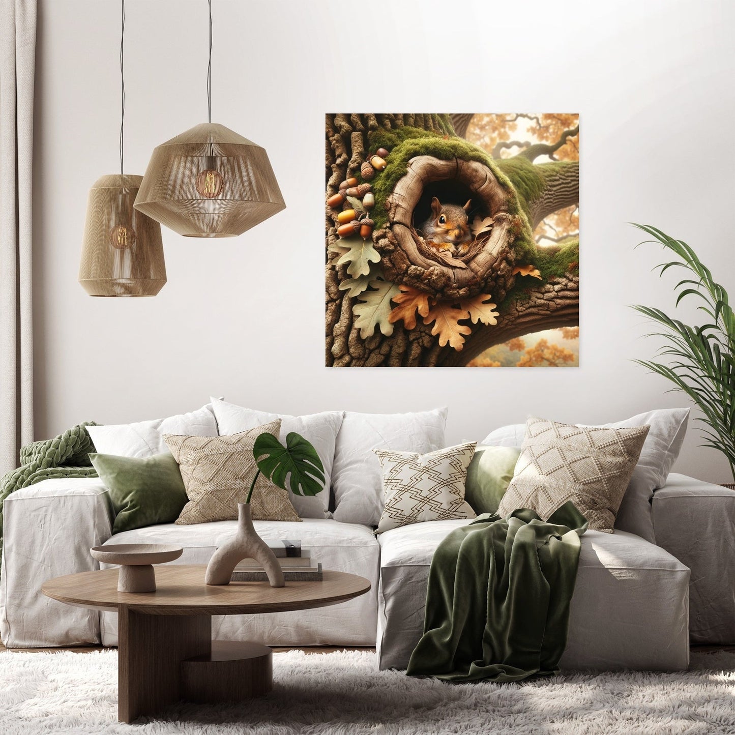 Autumn Squirrel Hollow Canvas