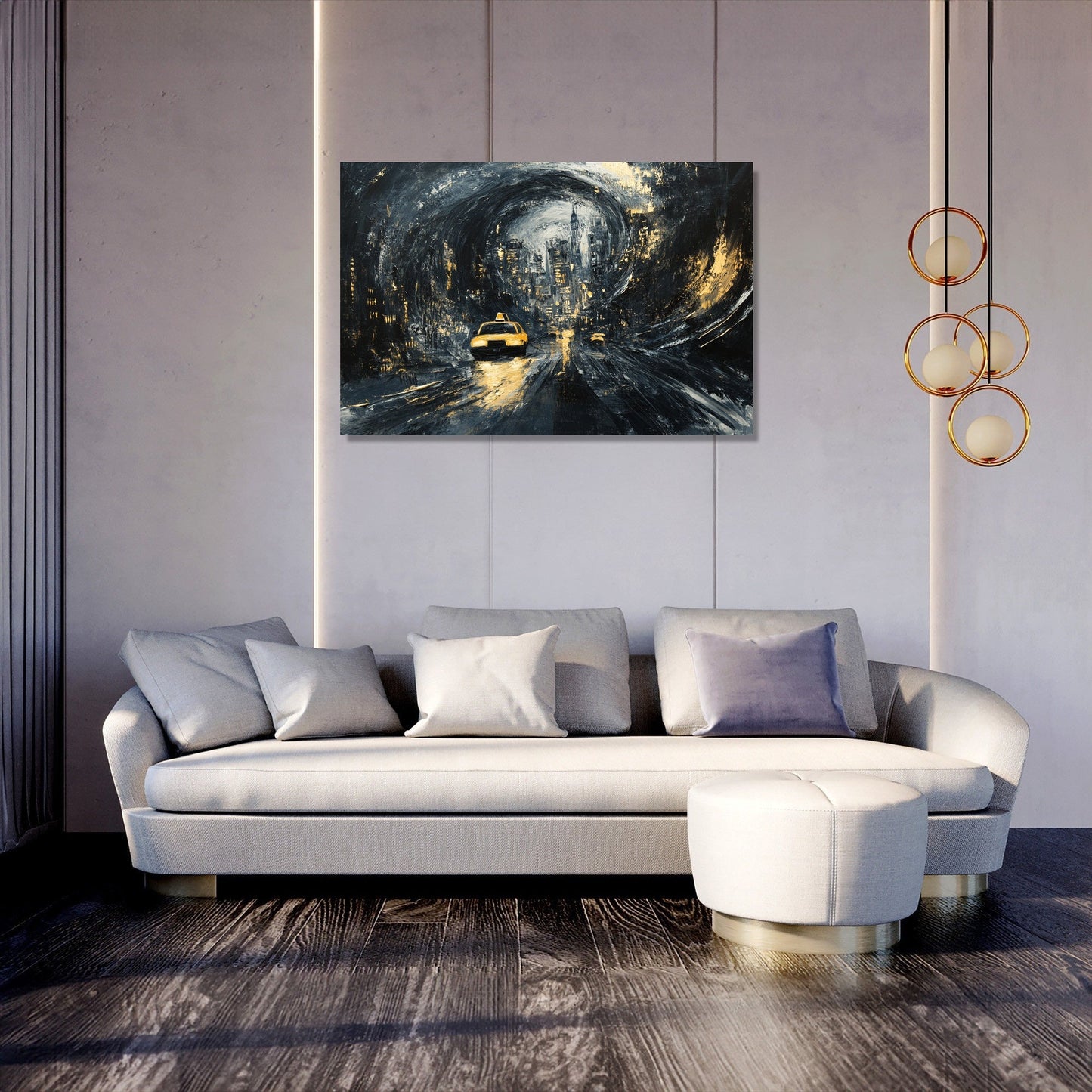 Midnight Taxi Reverie Canvas