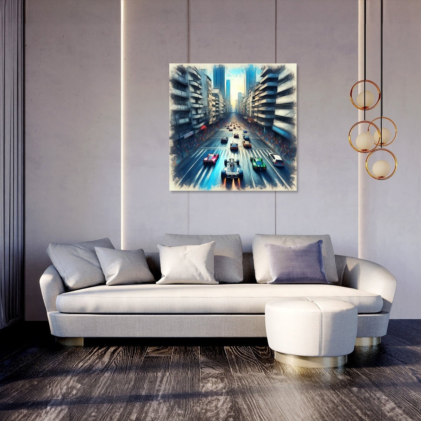 Drone City Racer Canvas