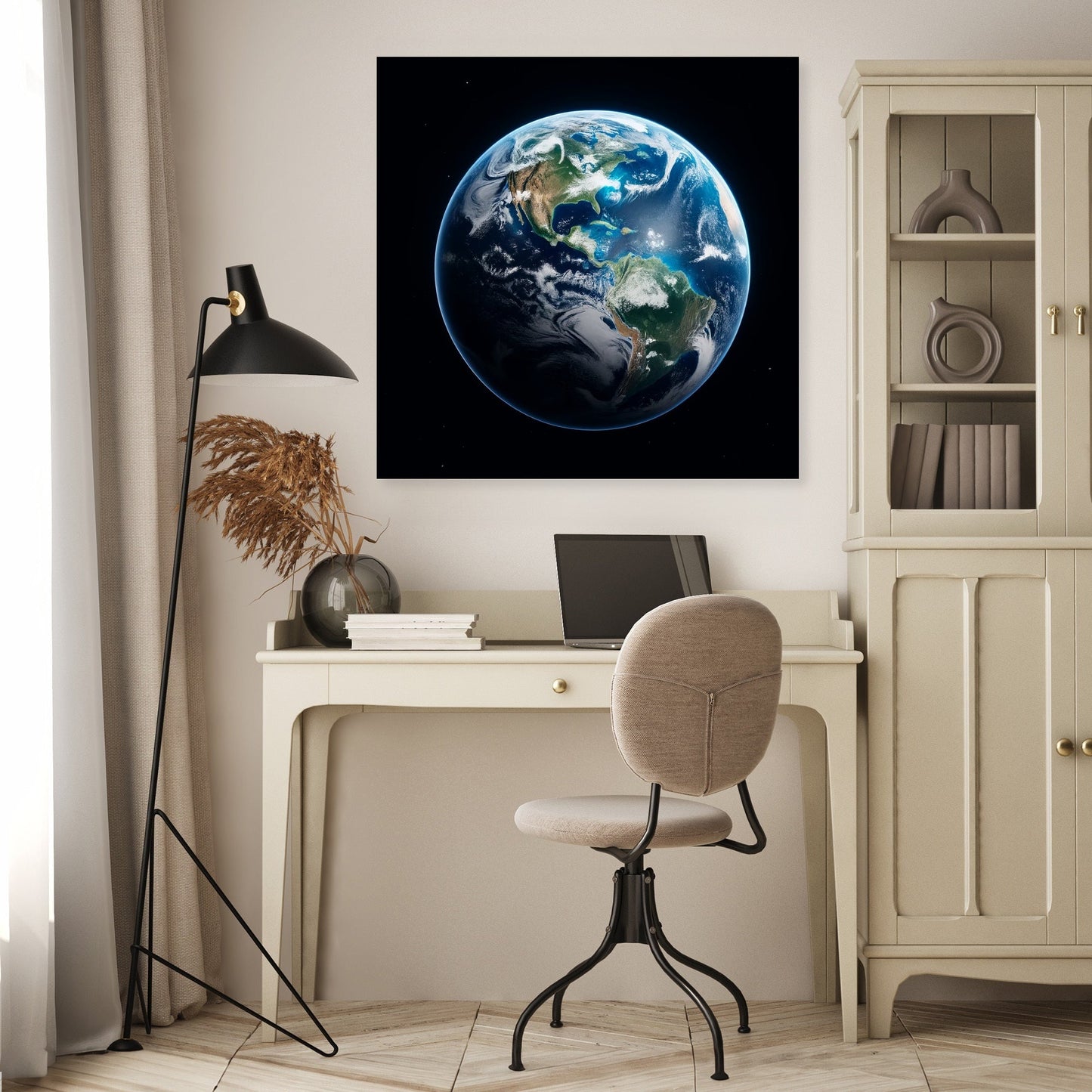 Earth's Nocturnal Elegance Canvas