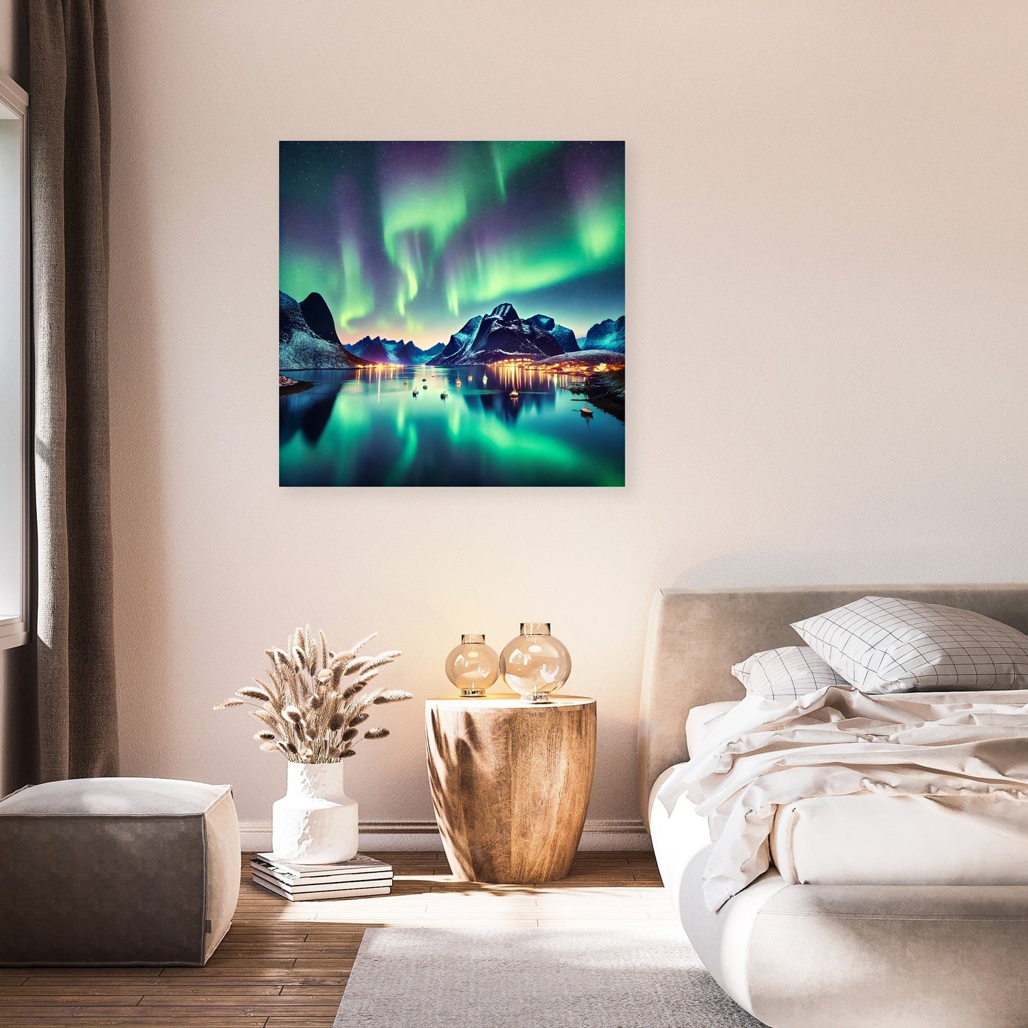Aurora Fjord Canvas