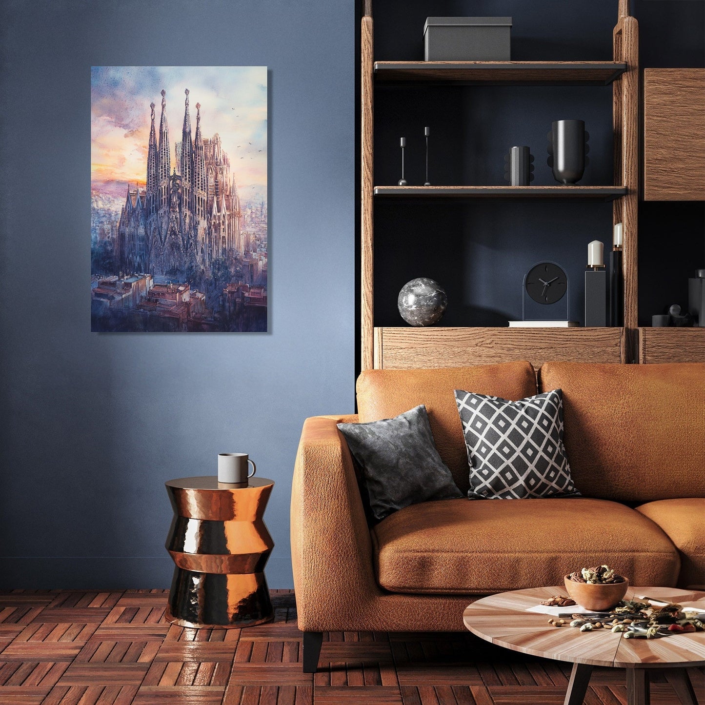 Sunset Serenity at Sagrada Familia Canvas
