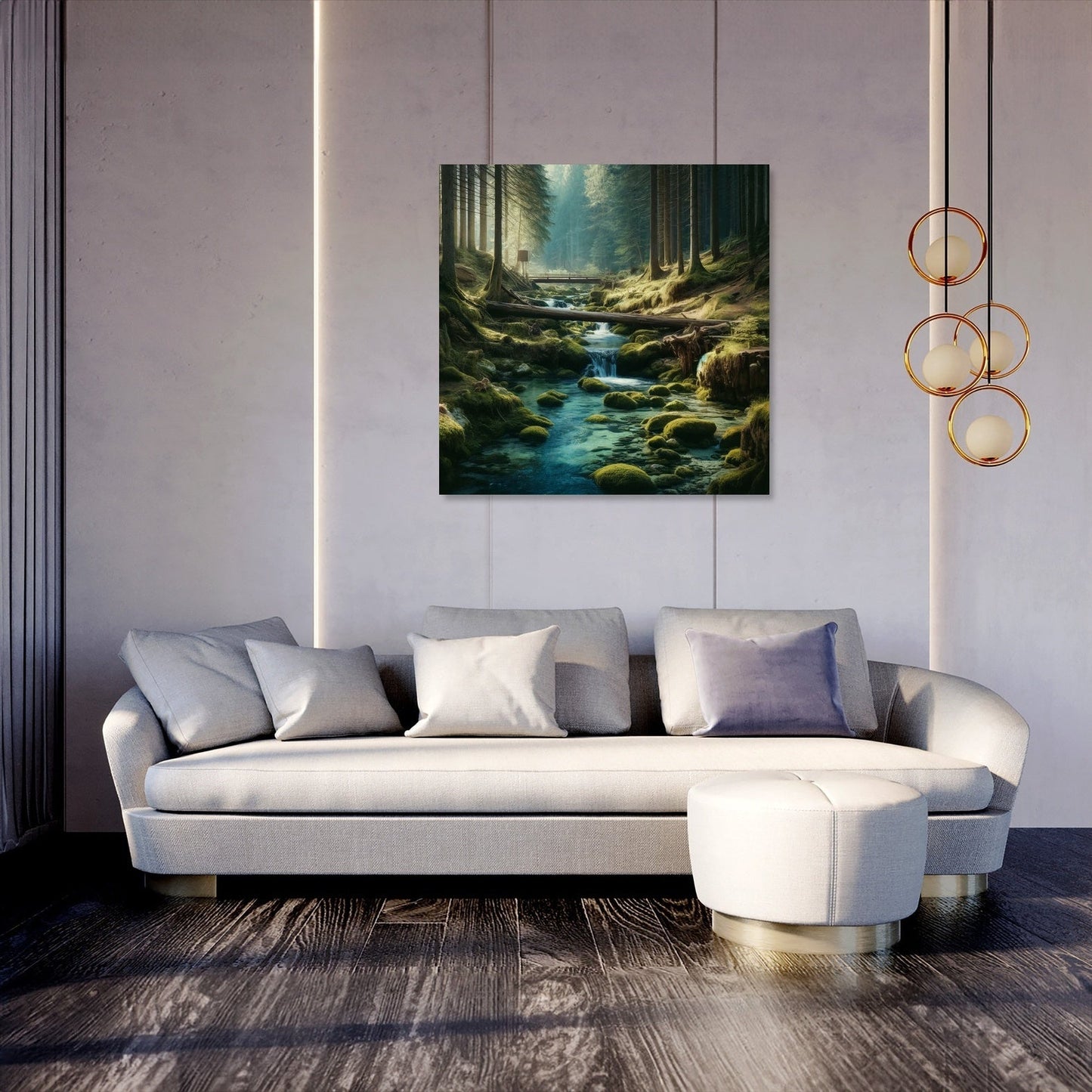 Forest Stream Serenity Canvas