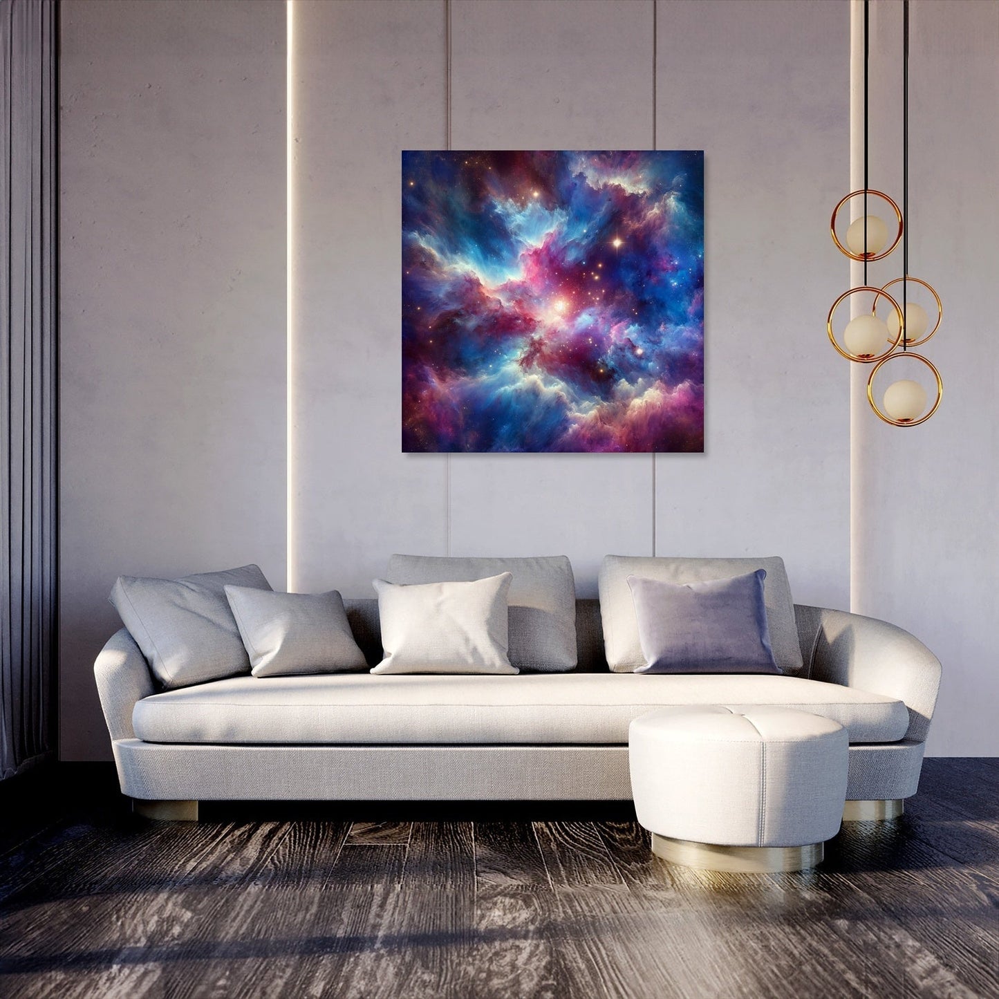 Starry Nebula Artwork Canvas