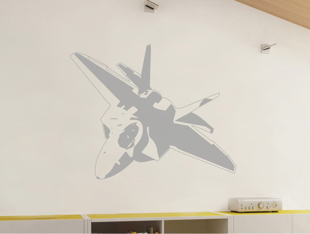 Fighter Jet Airplane Wall Sticker – Military Aircraft Room Decor