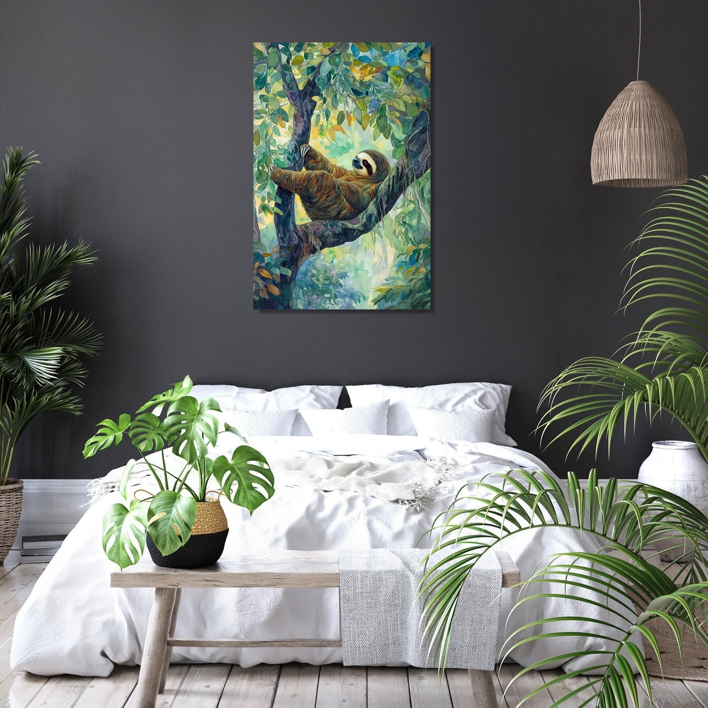 Languorous Sloth Canvas