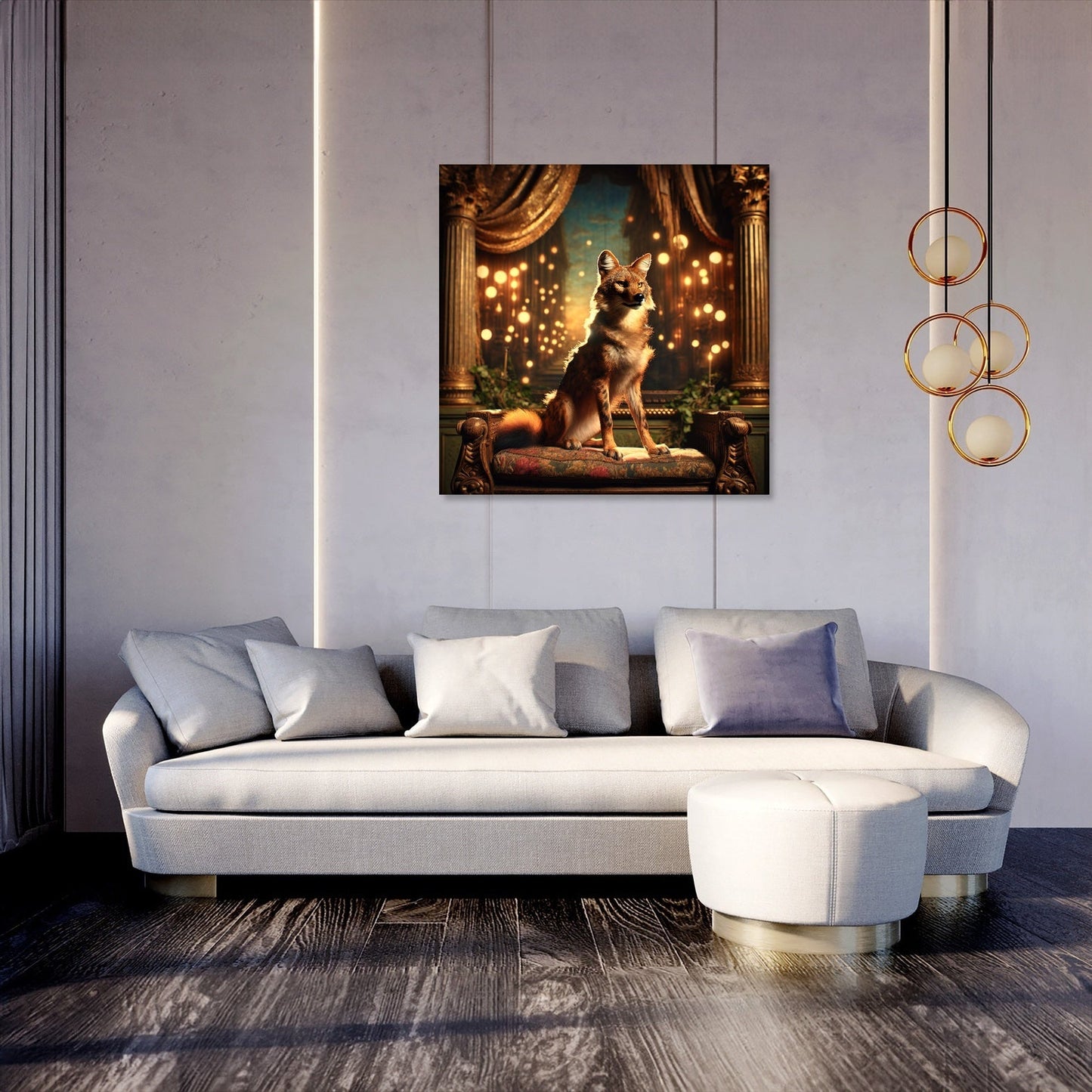 Regal Dhole Twilight Throne Canvas