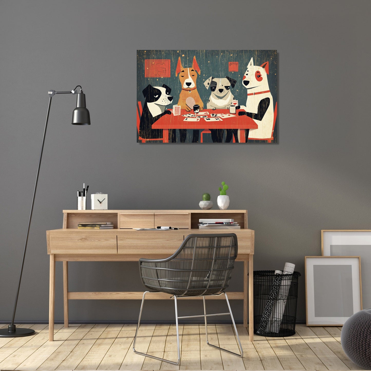 Canine Card Players Canvas
