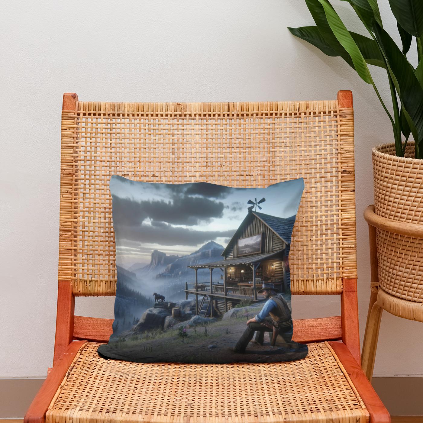 Mystic Horizon Cotton Cushion