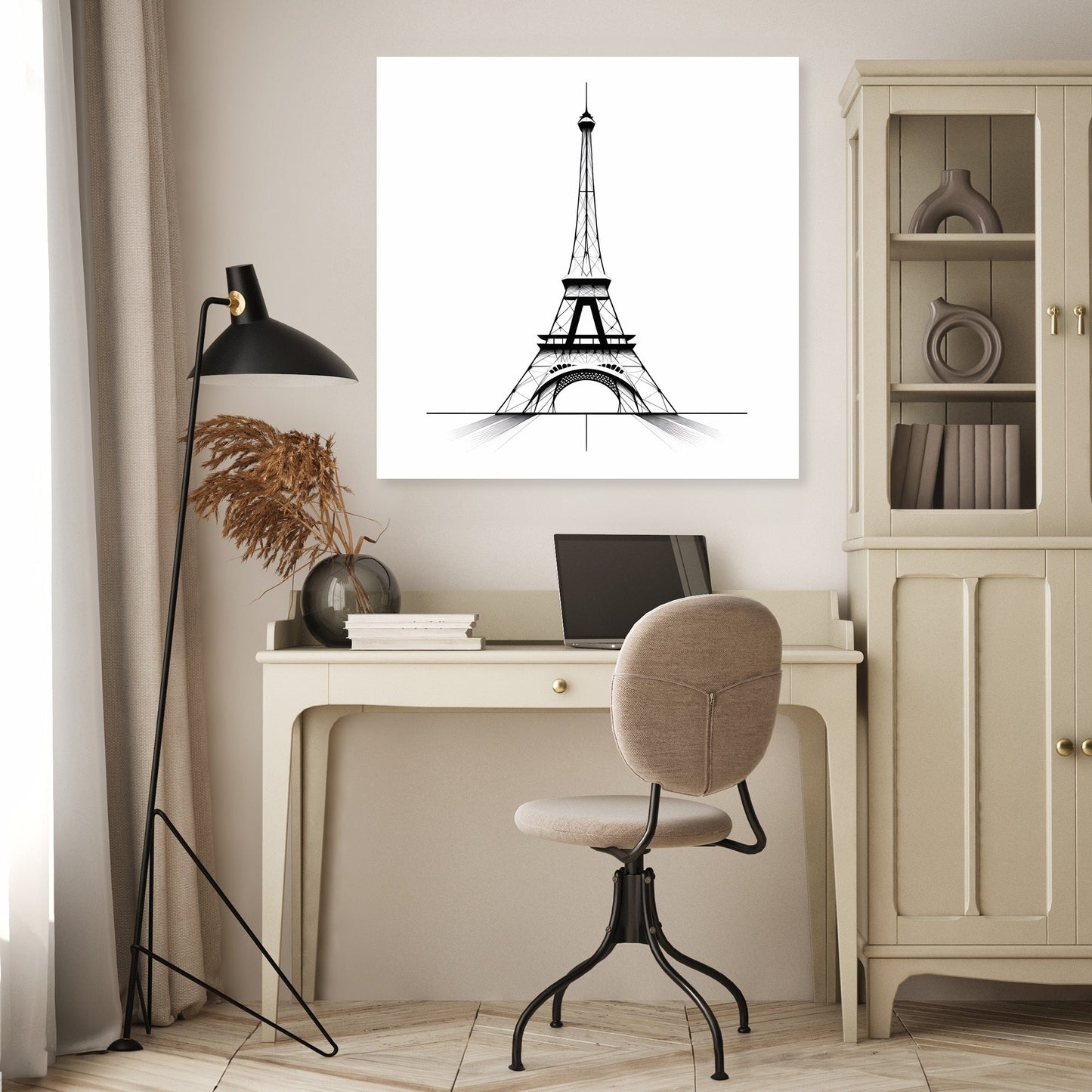 Eiffel Tower Geometry Paris Canvas