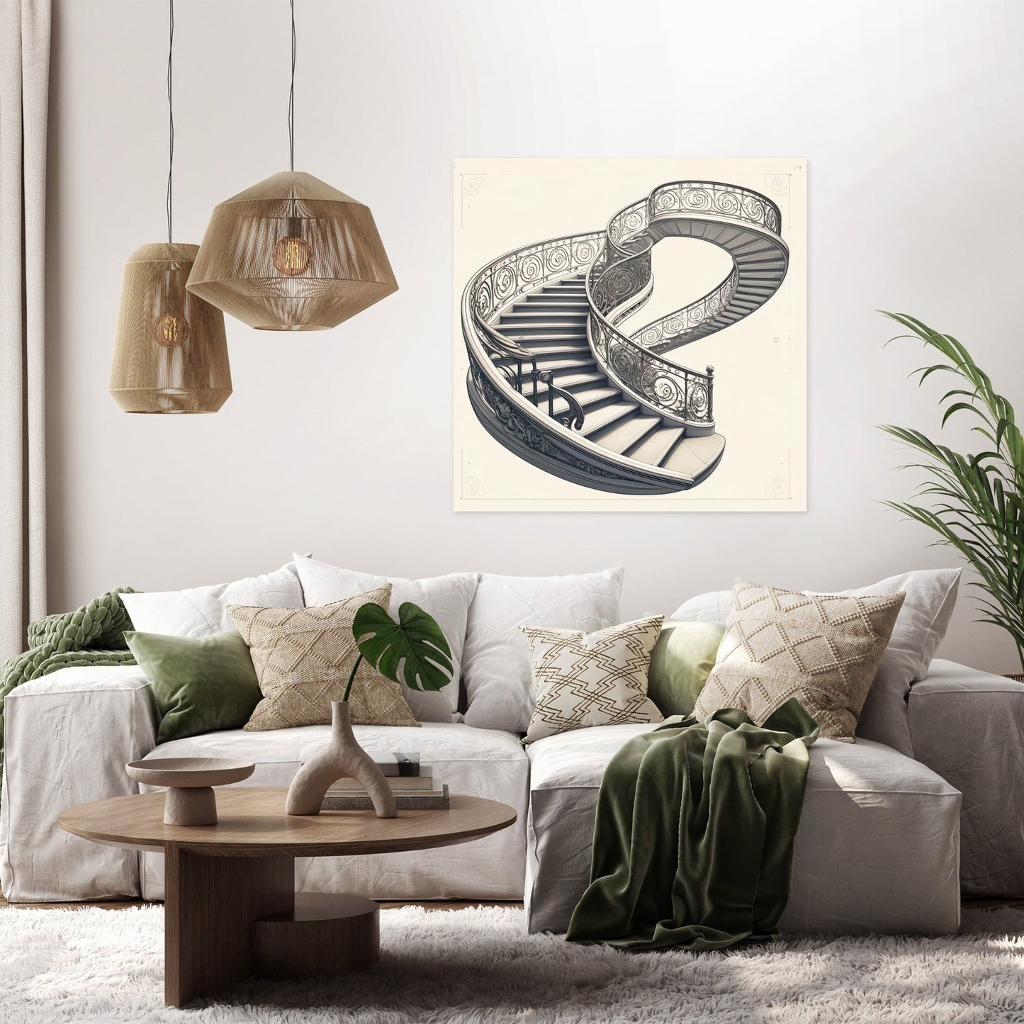 Elegant Spiral Canvas