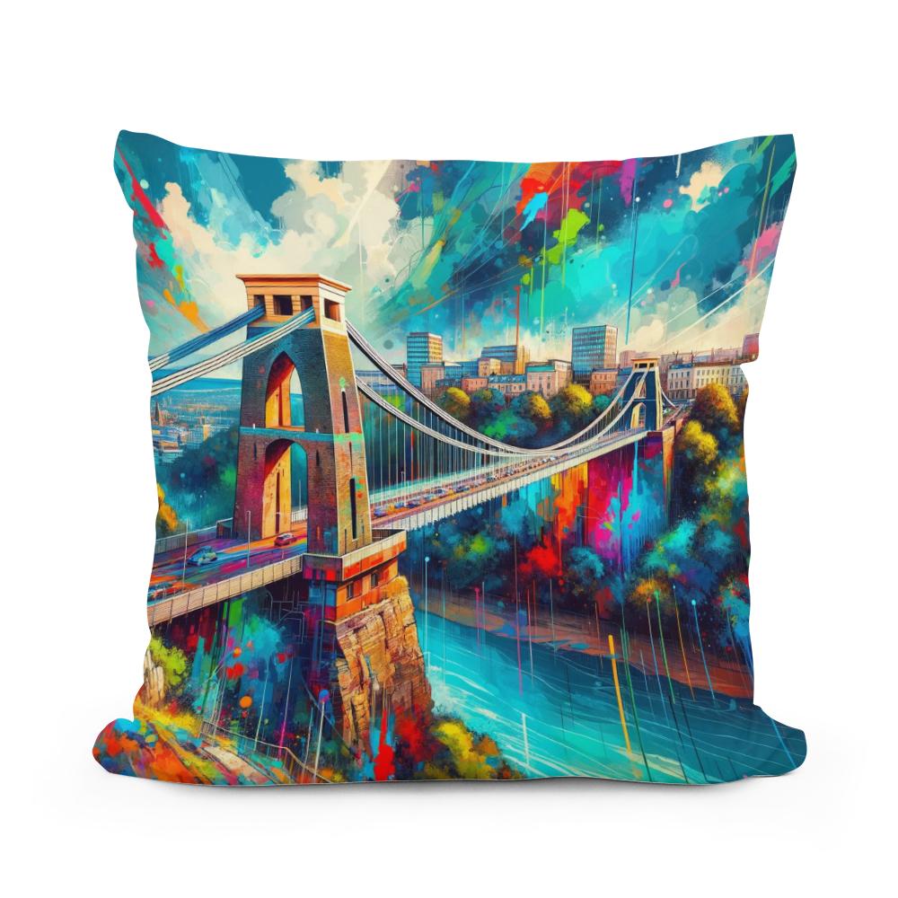 Bristol Clifton Bridge Vitality Cotton Cushion