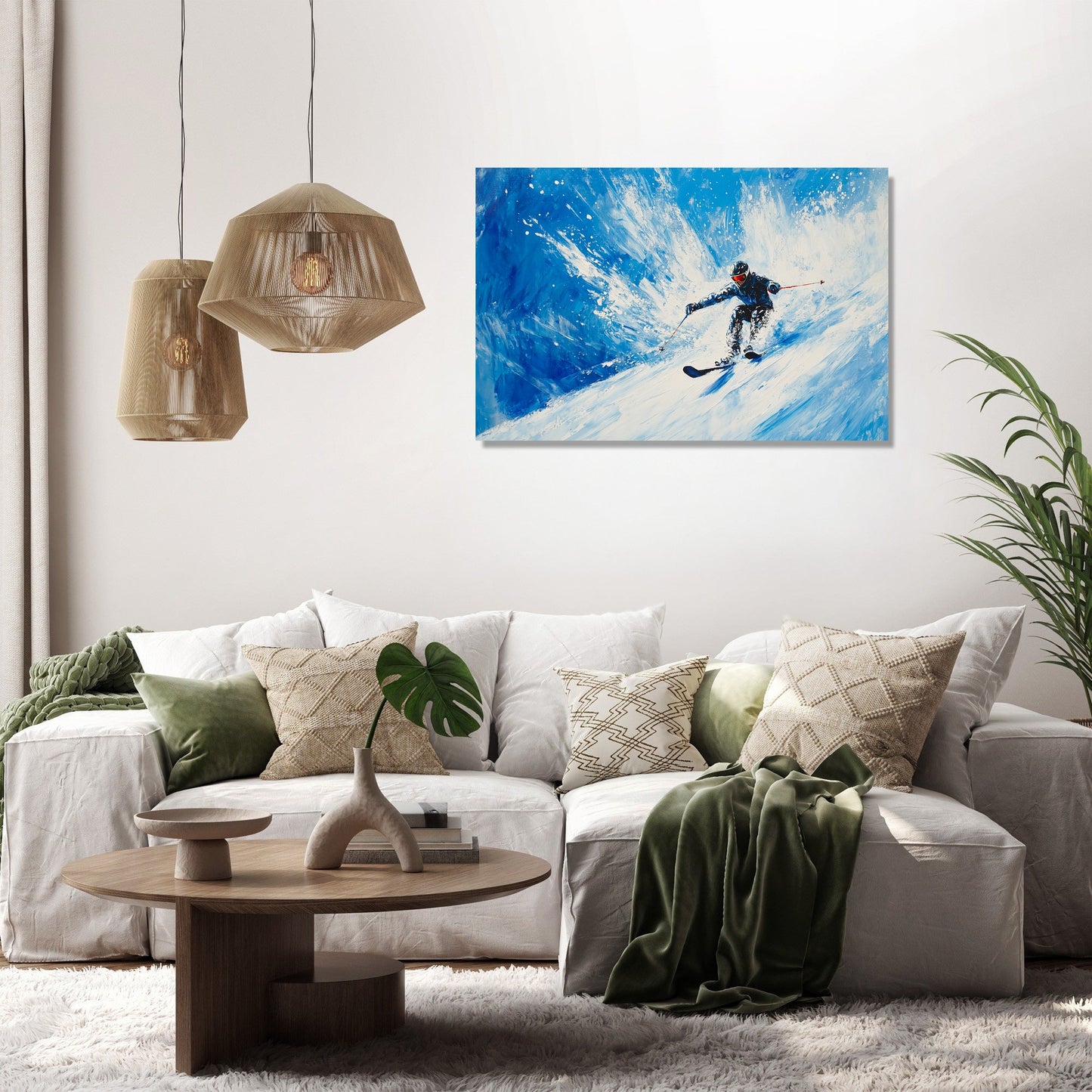 Skier's Descent Canvas