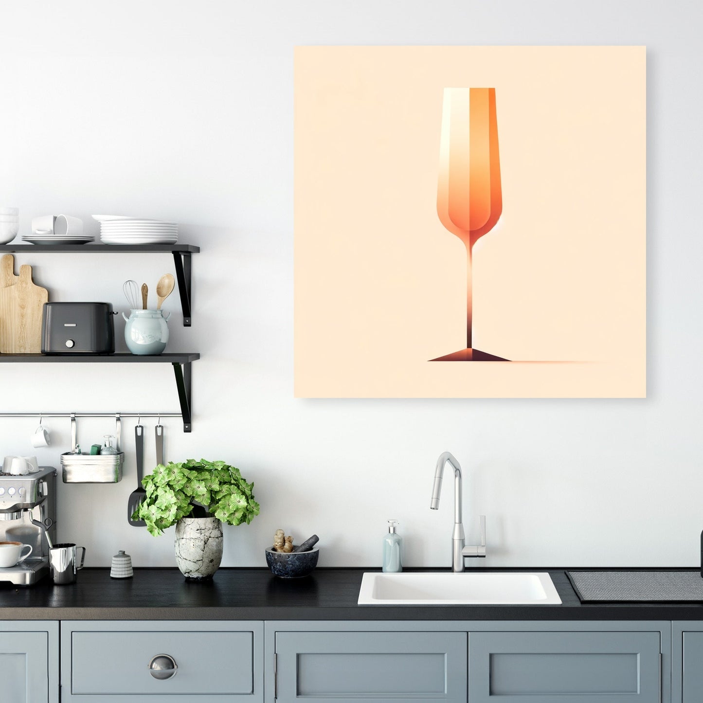 Serene Peach Bellini Canvas
