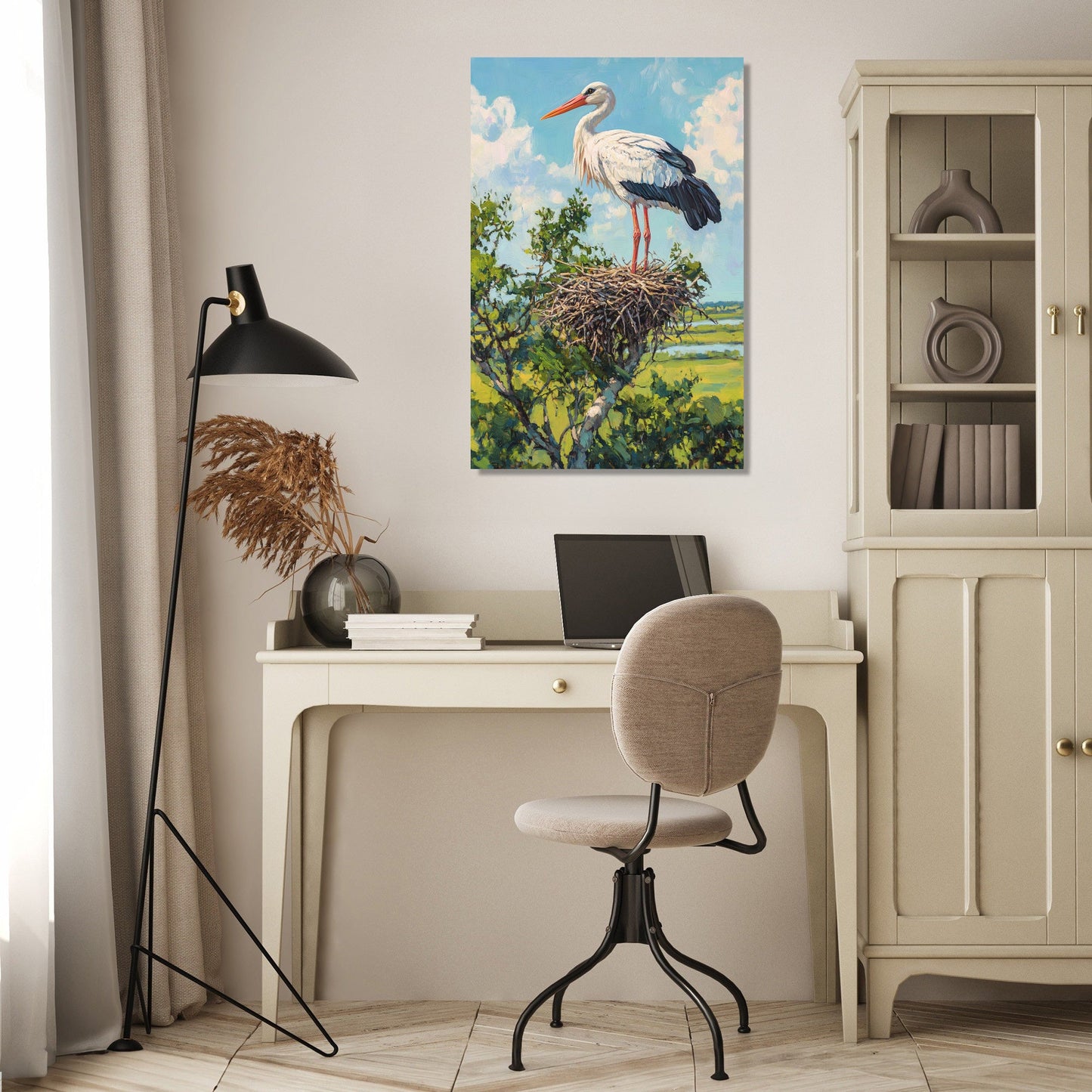 Majestic Stork's Nest Canvas
