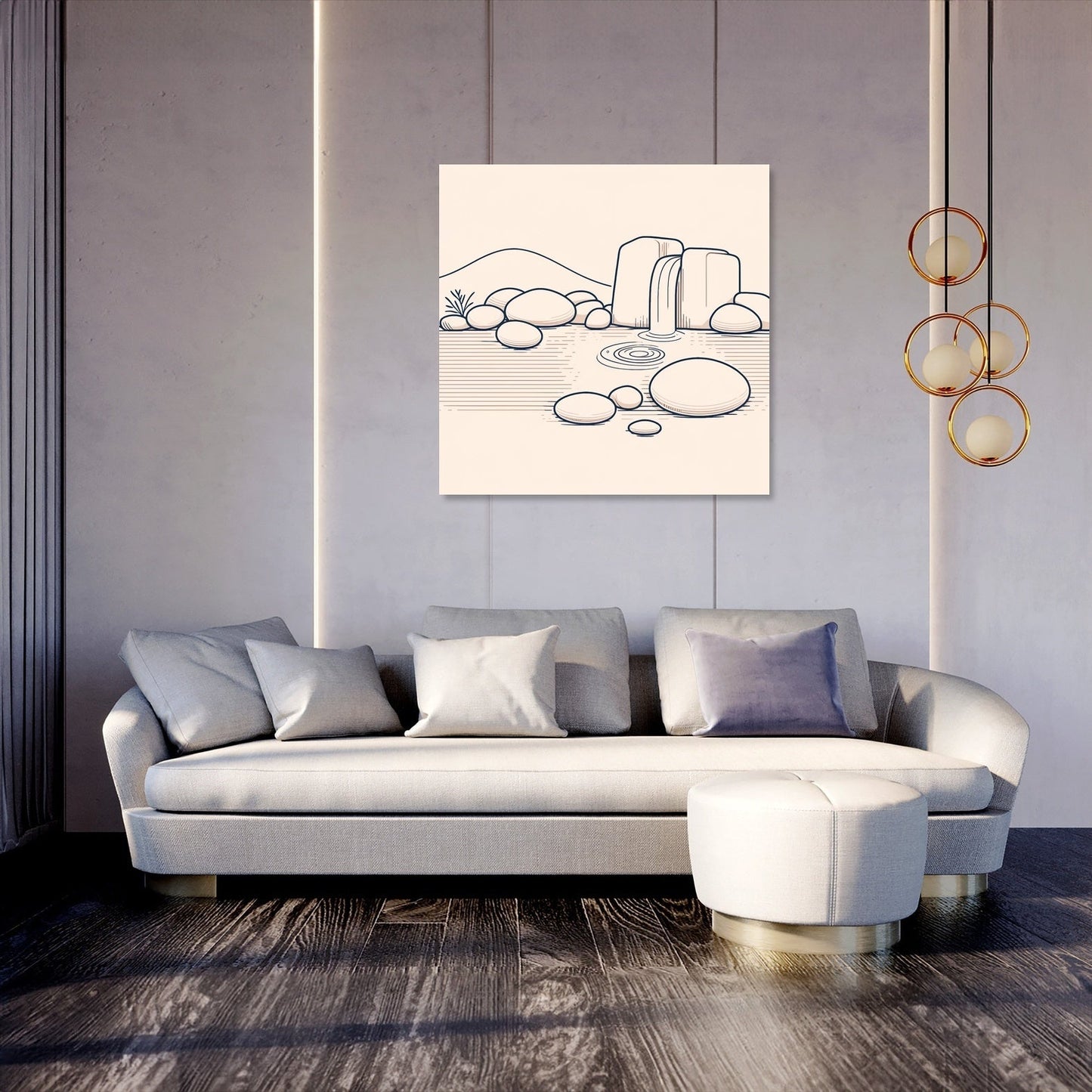 Zen Garden in Pastel Canvas