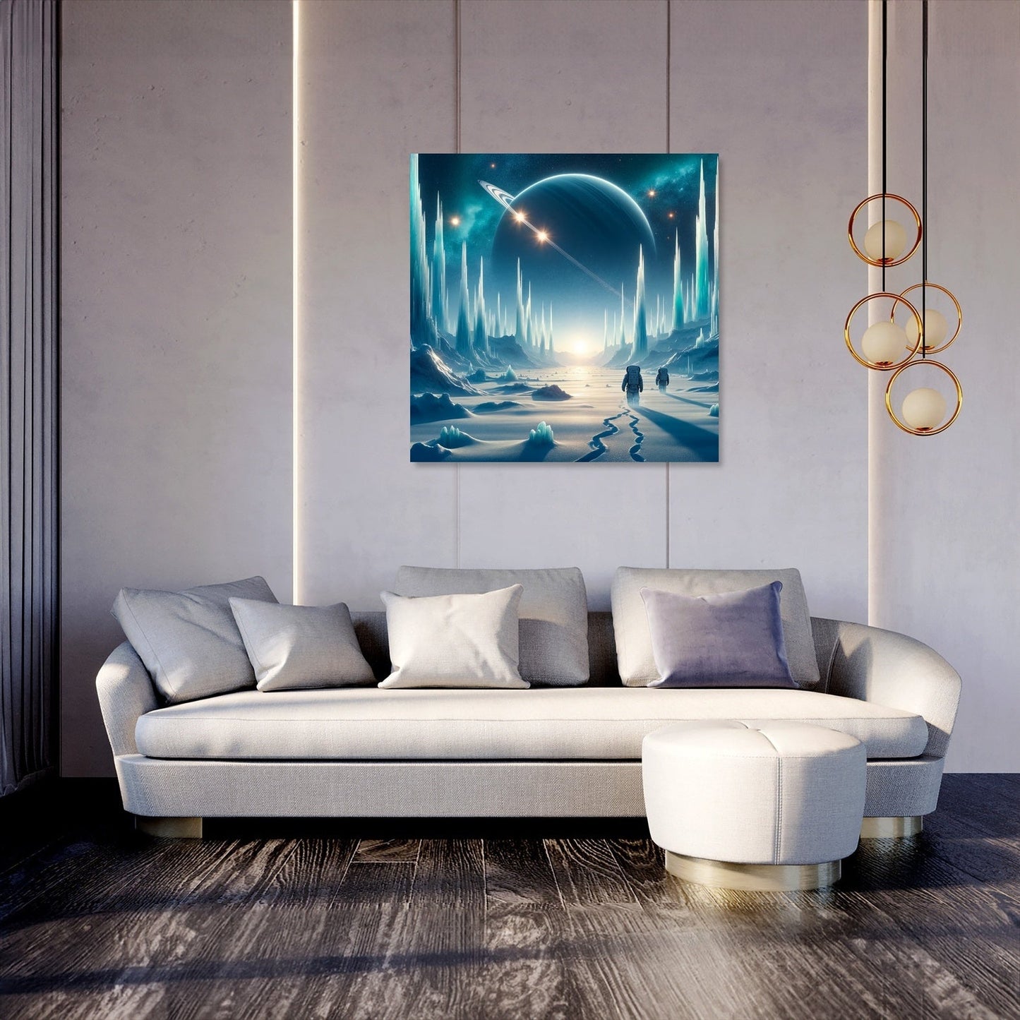 Icy Moon Explorers Canvas