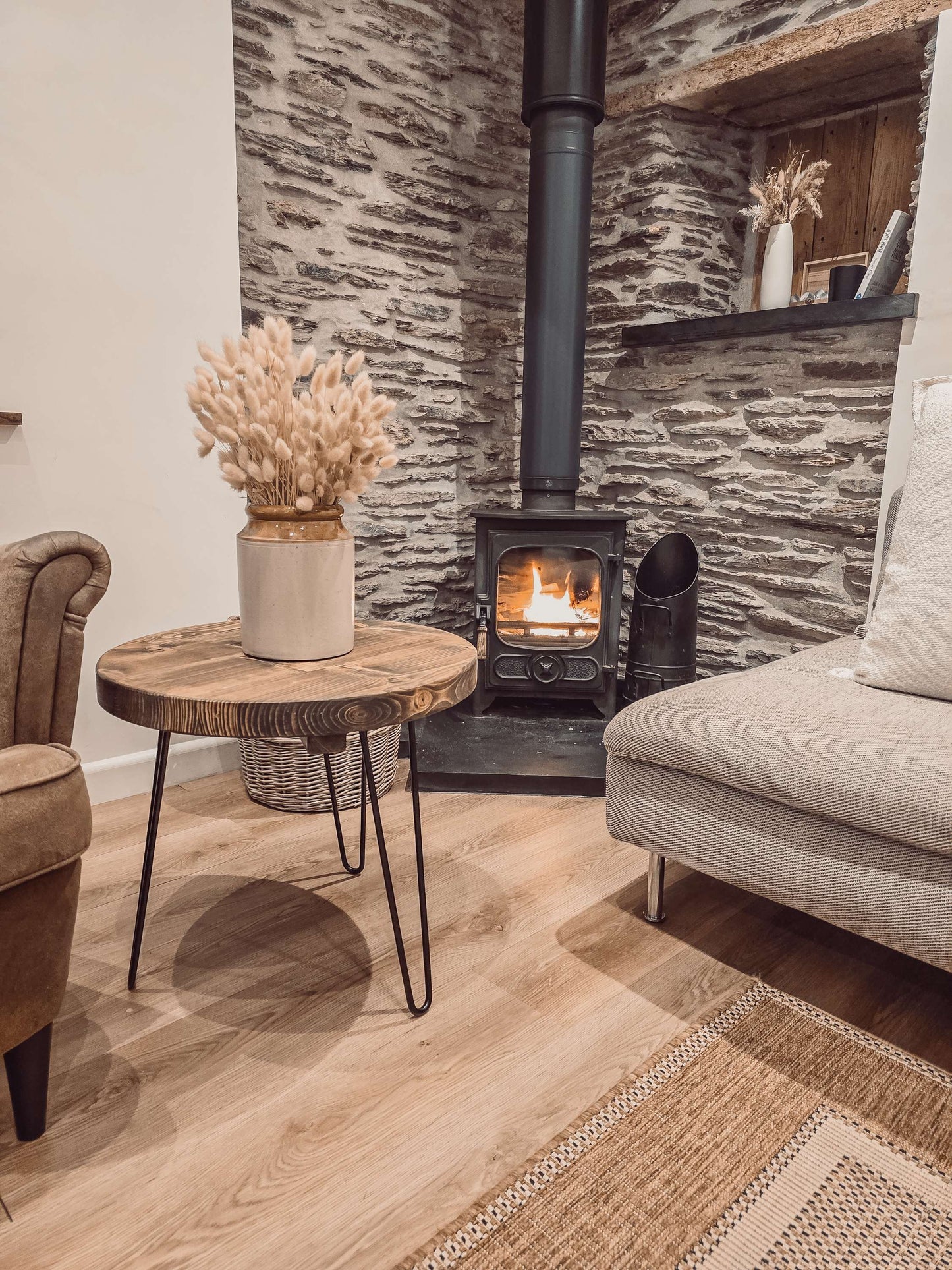 DALVA Walnut Round Coffee Table