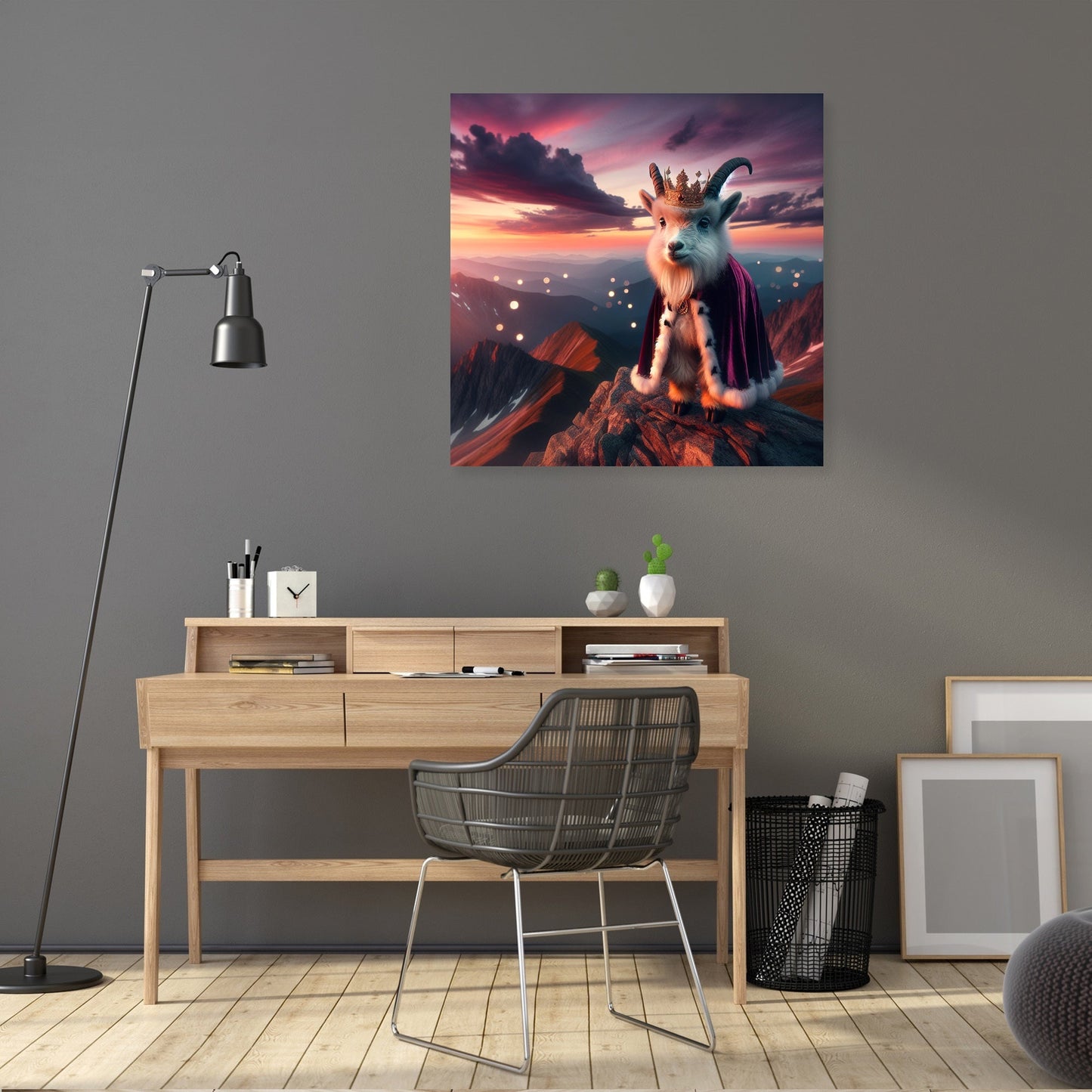Regal Twilight Goat Majesty Canvas