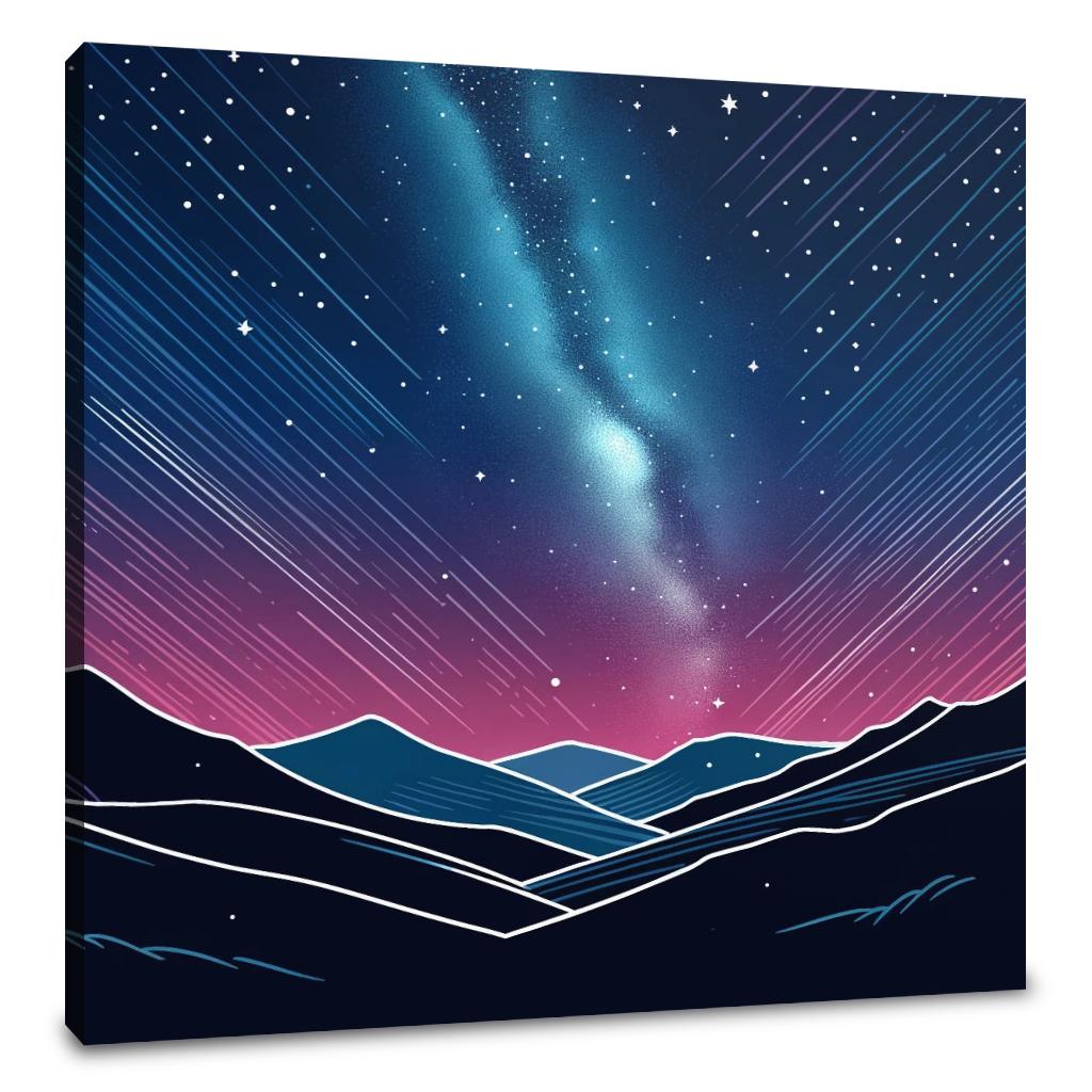 Night Sky in Colorful Canvas