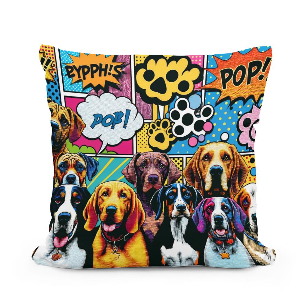 Pop Paws Parade Cotton Cushion