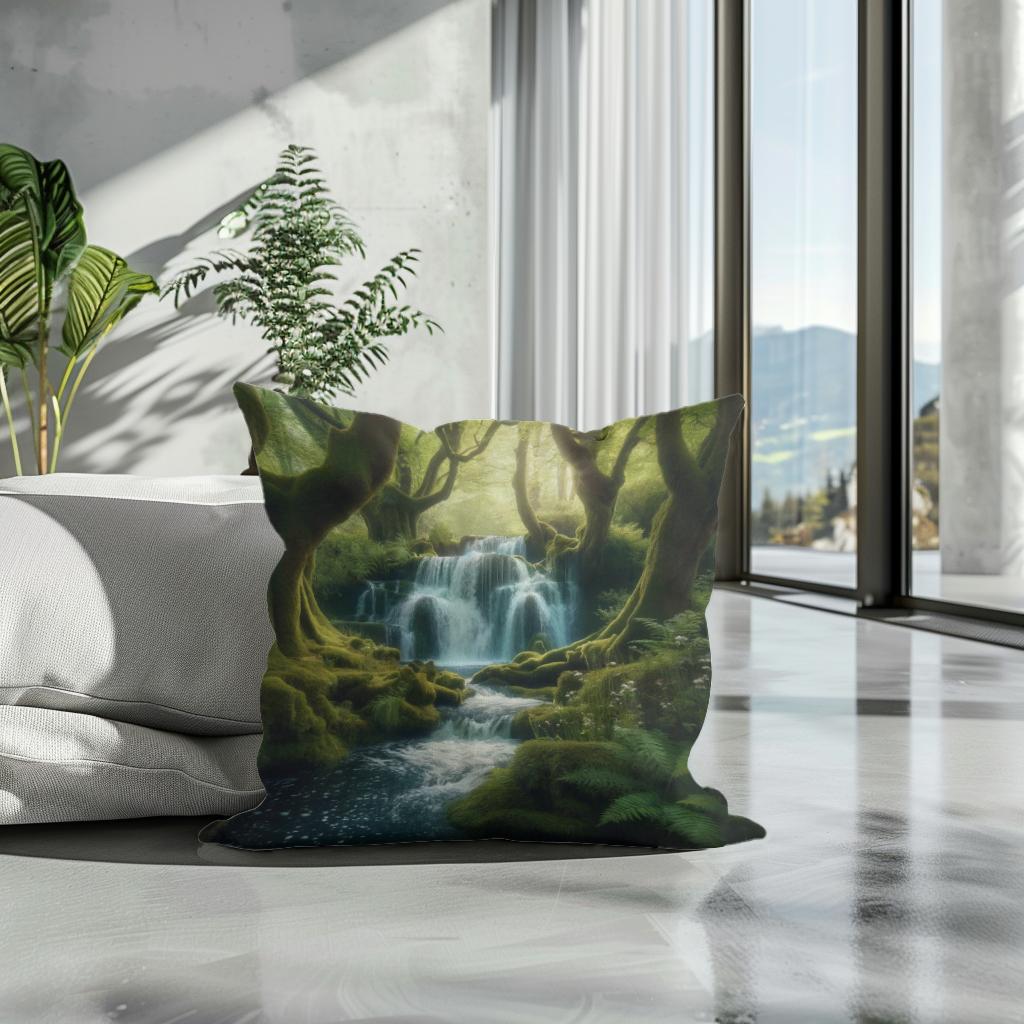 Mystical Cascade Cotton Cushion