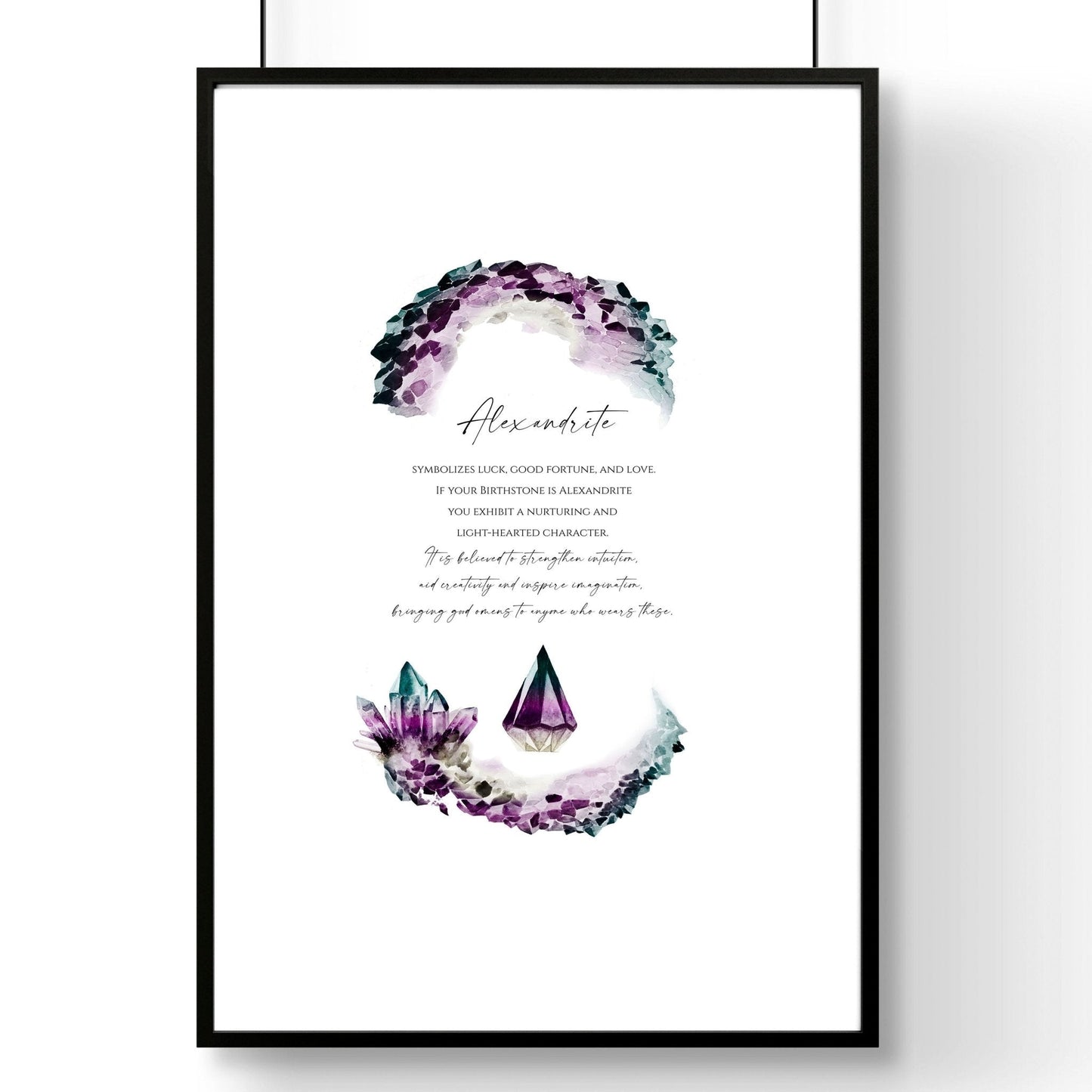 Alexandrite June Birthstone | wall art print