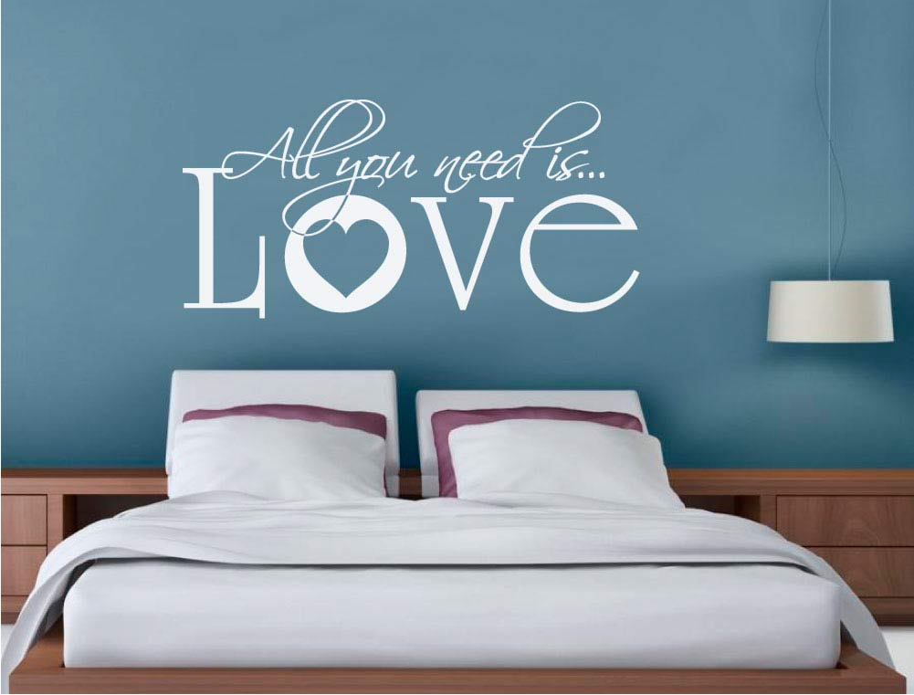 All You Need Is Love Wall Sticker Quote – Romantic Vinyl Wall Decal