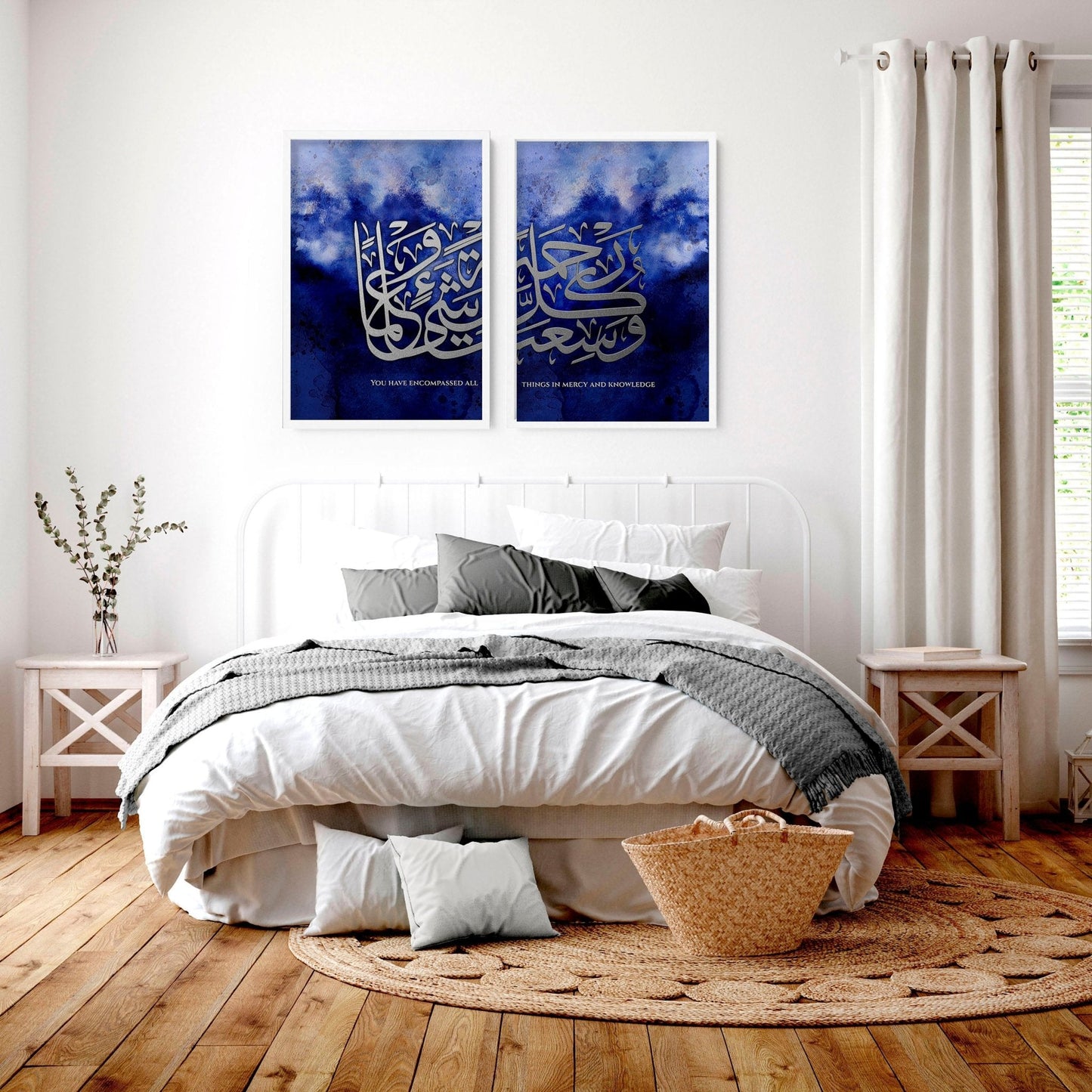 Allah home prints for bedroom | set of 2 wall art prints