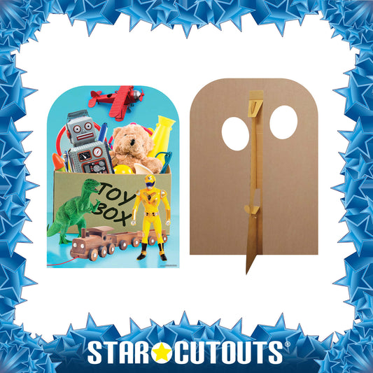 SC1088 Boys Toy Box Child Stand-in Cardboard Cut Out Height 131cm