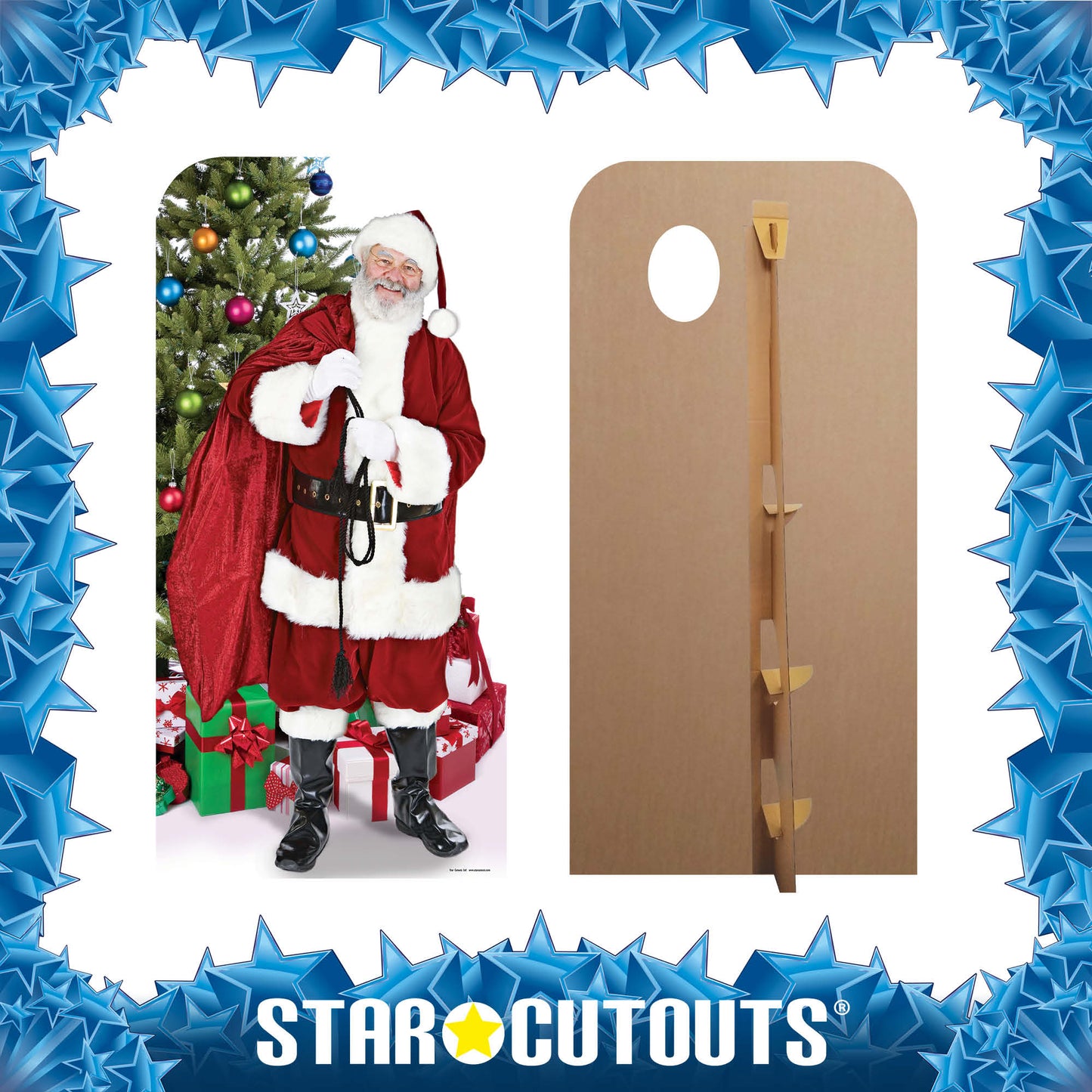 SC173 Father Christmas 'Stand-In' Cardboard Cut Out Height 186cm