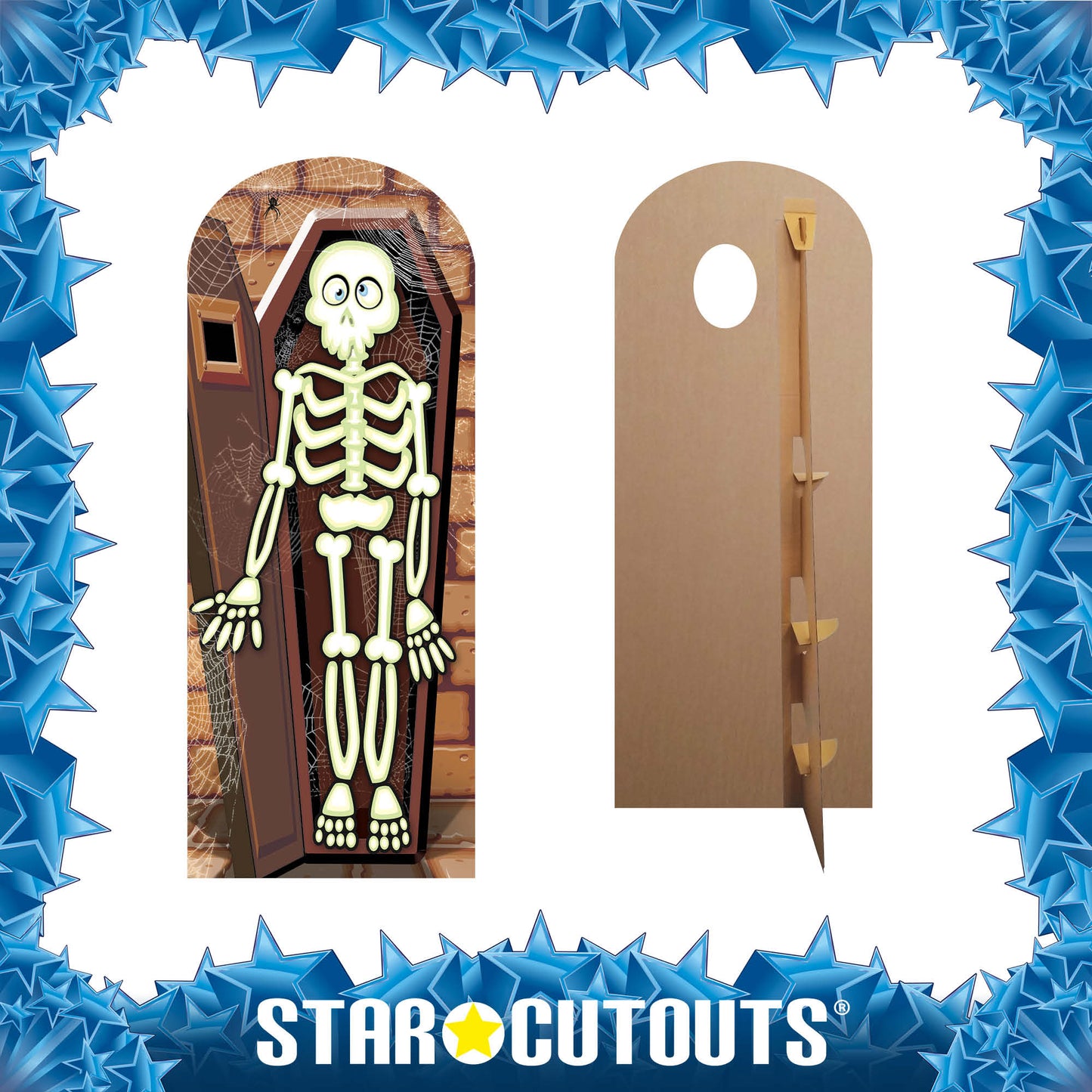 SC653 Skeleton Stand In Cardboard Cut Out Height 180cm