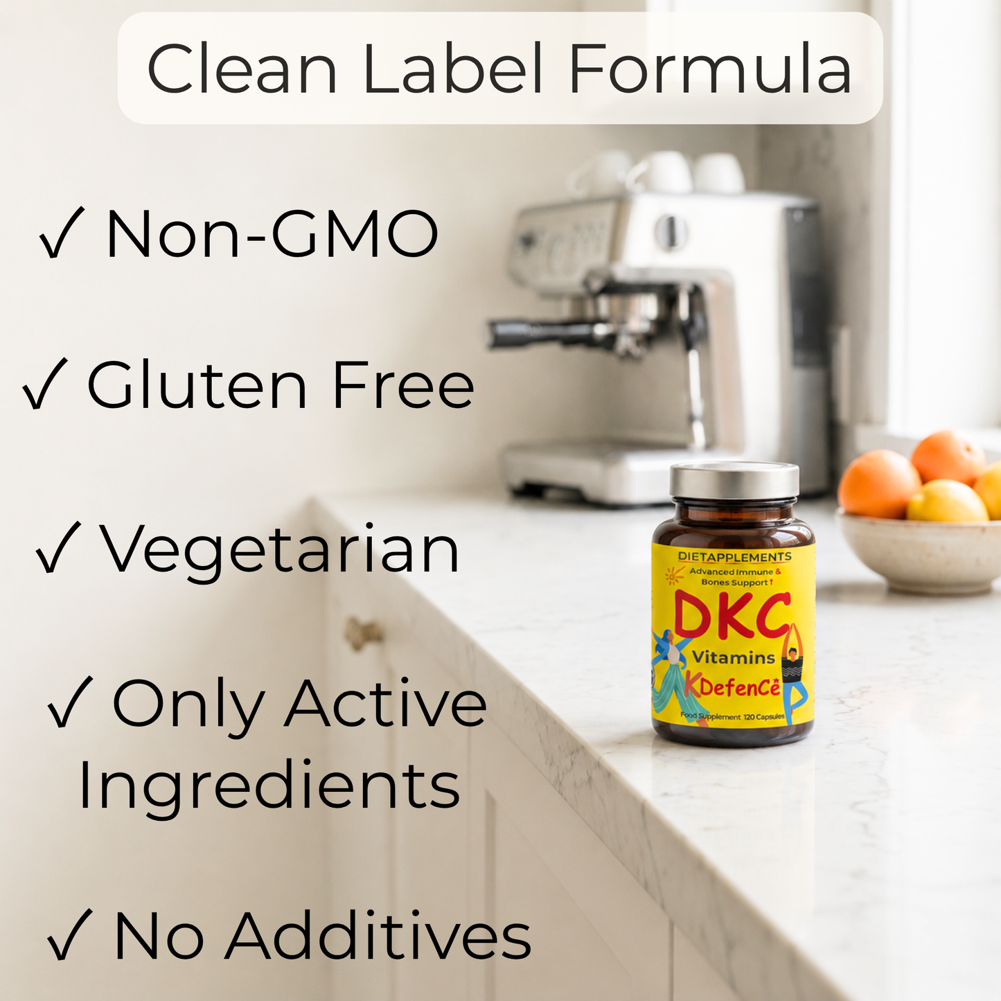 Vitamin D3, Vitamin K2 & Vitamin C for the Immune System & Bones