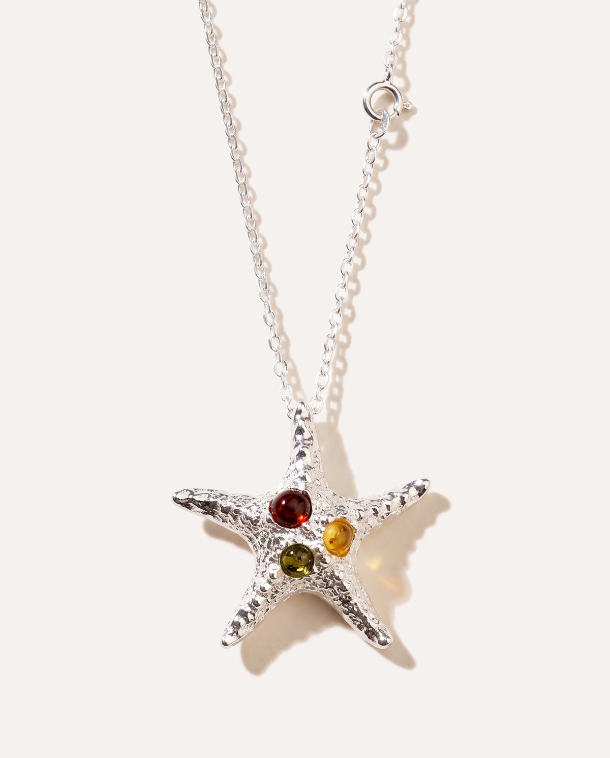 Amber Starfish Necklace