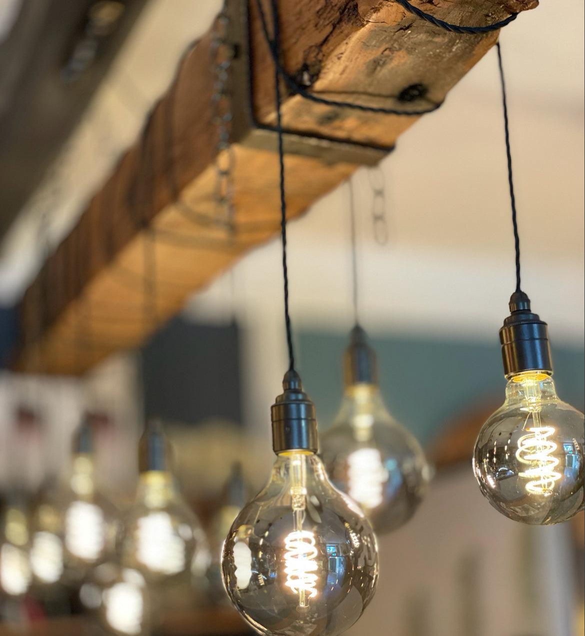 Ancient Wooden Beam Chandelier
