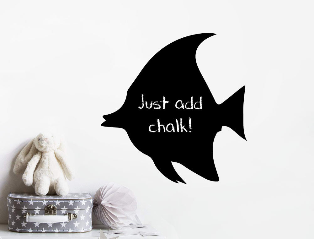 Angel Fish Stick On Chalkboard Wall Sticker