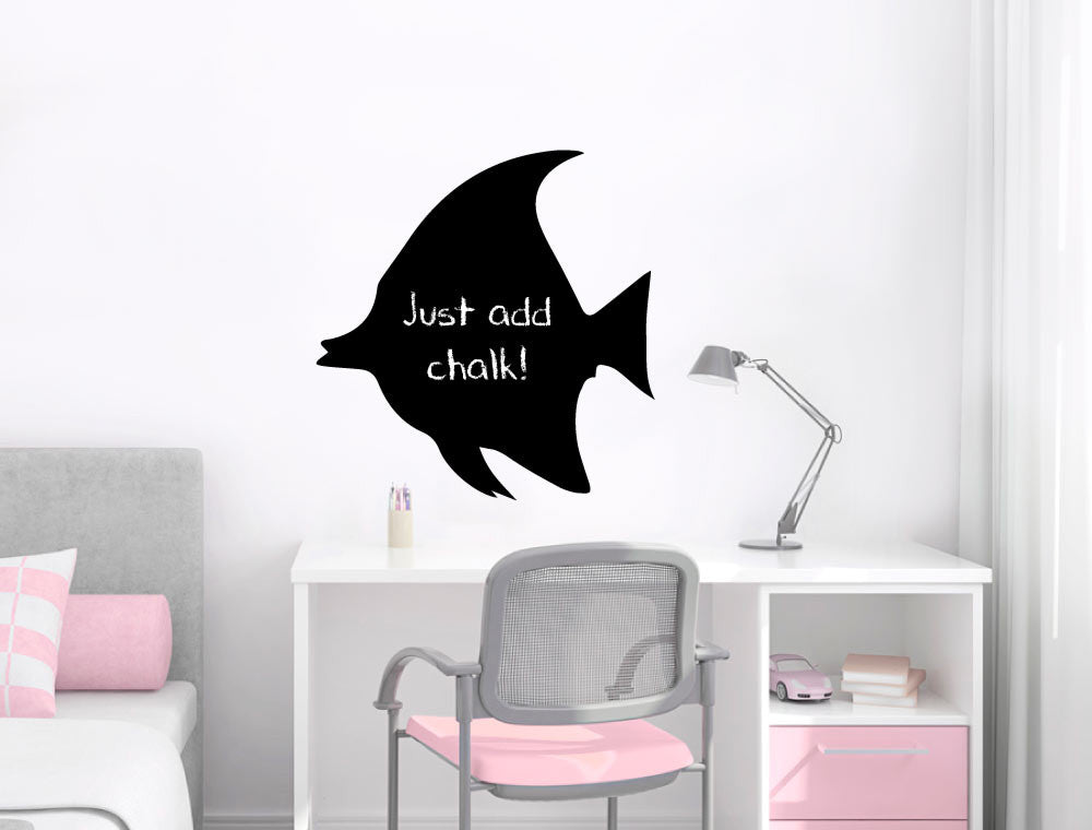 Angel Fish Stick On Chalkboard Wall Sticker