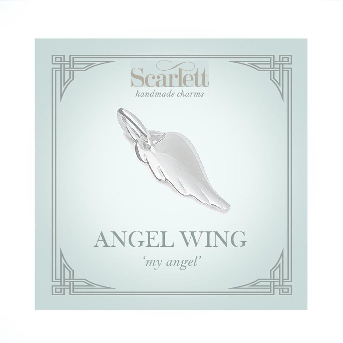 Angel Wing Silver Charm