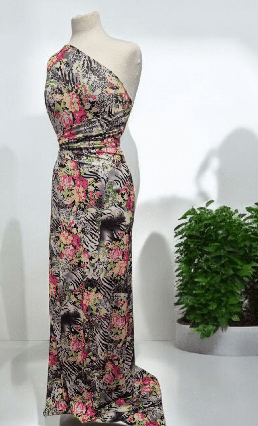 Animal Floral Mix Print Soft Touch 4 Way Stretch Fabric