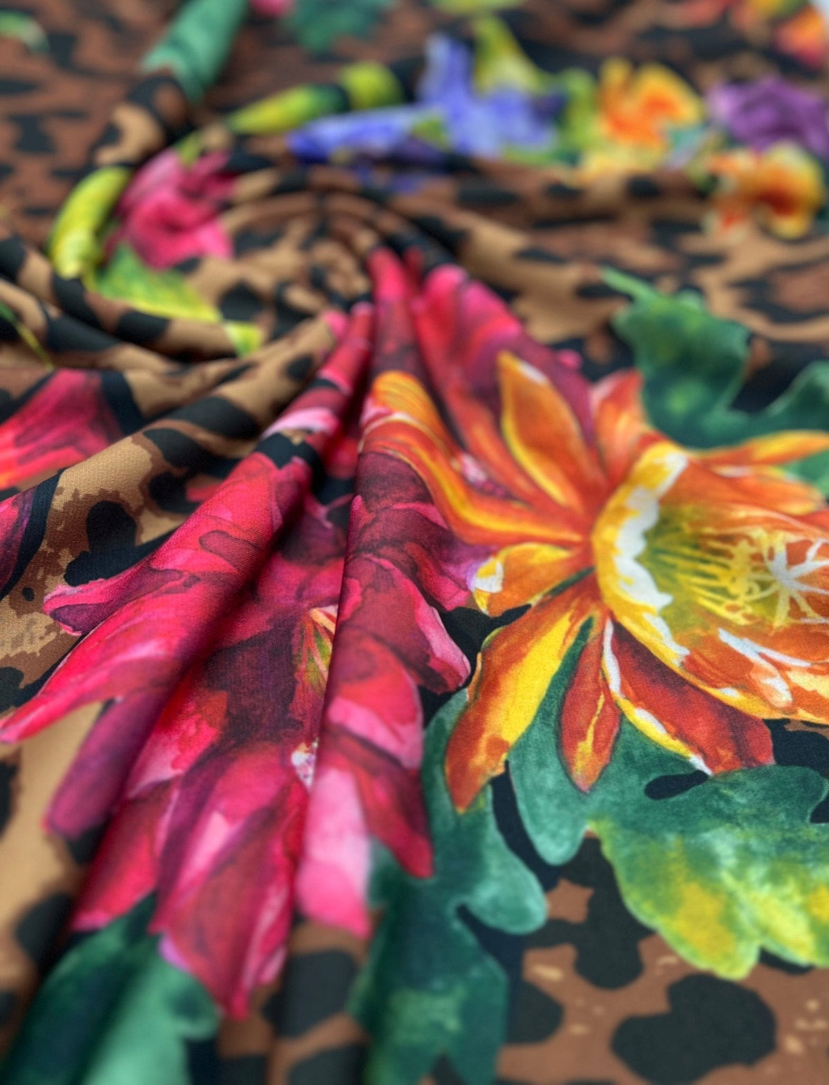 Animal Floral Print ITY Fabric 2 Way Stretch