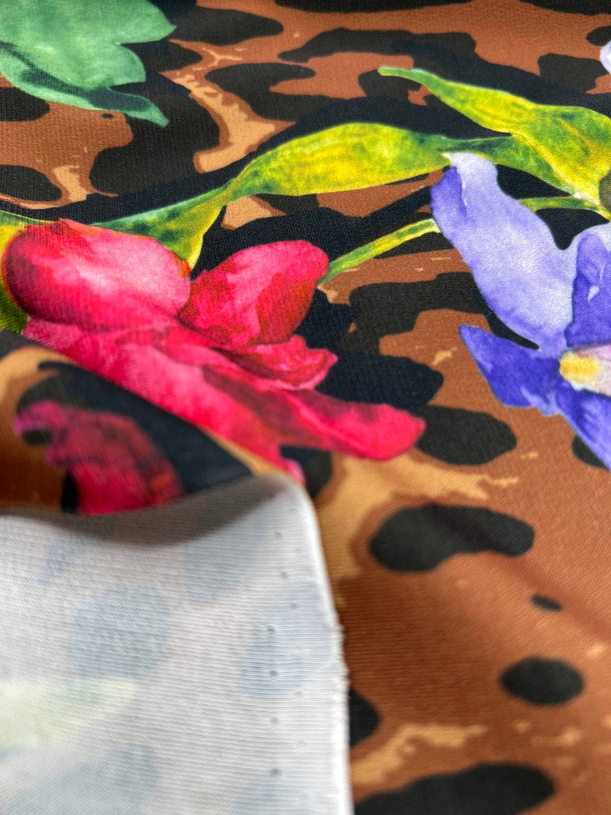 Animal Floral Print Soft Touch Fabric 4 Way Stretch