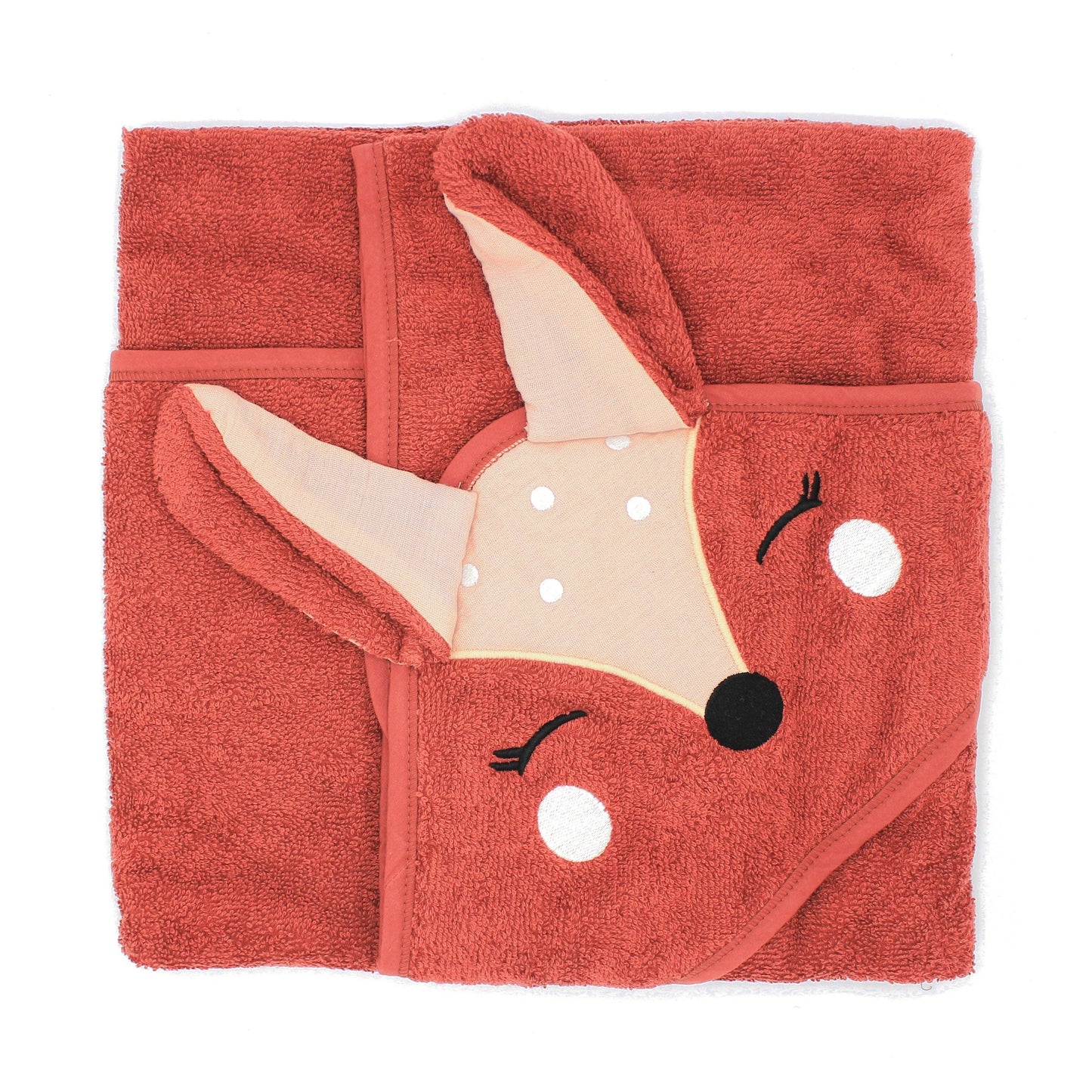 Animal Hooded Baby Towels – Organic Cotton (Fox, Lion, Rabbit Designs)