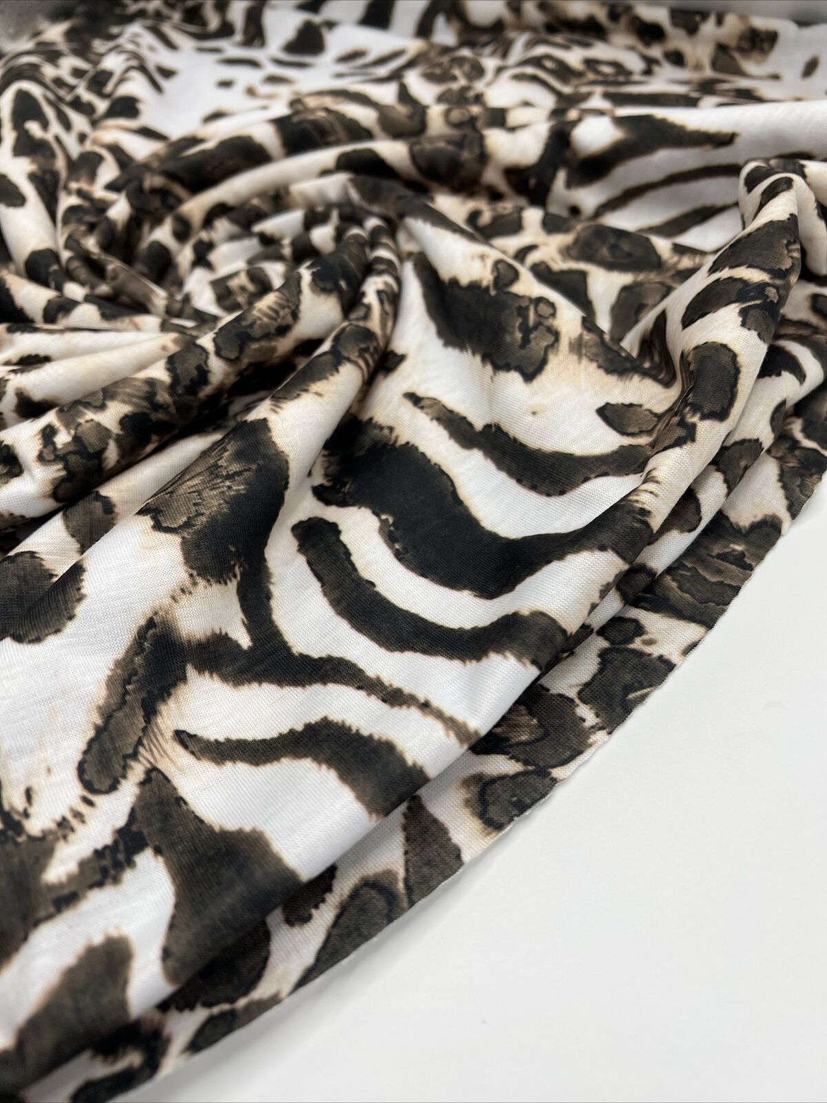 Animal Mix  Spun Poly Stretch Fabric