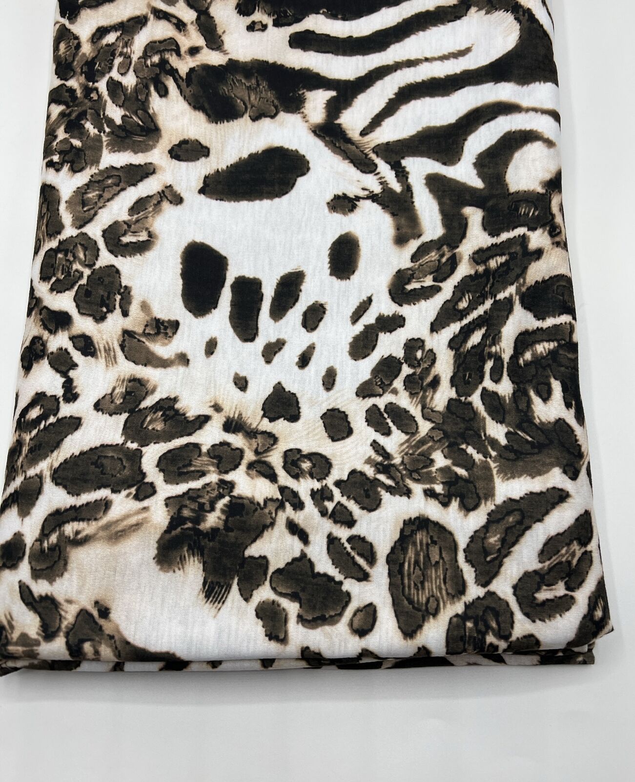 Animal Mix  Spun Poly Stretch Fabric