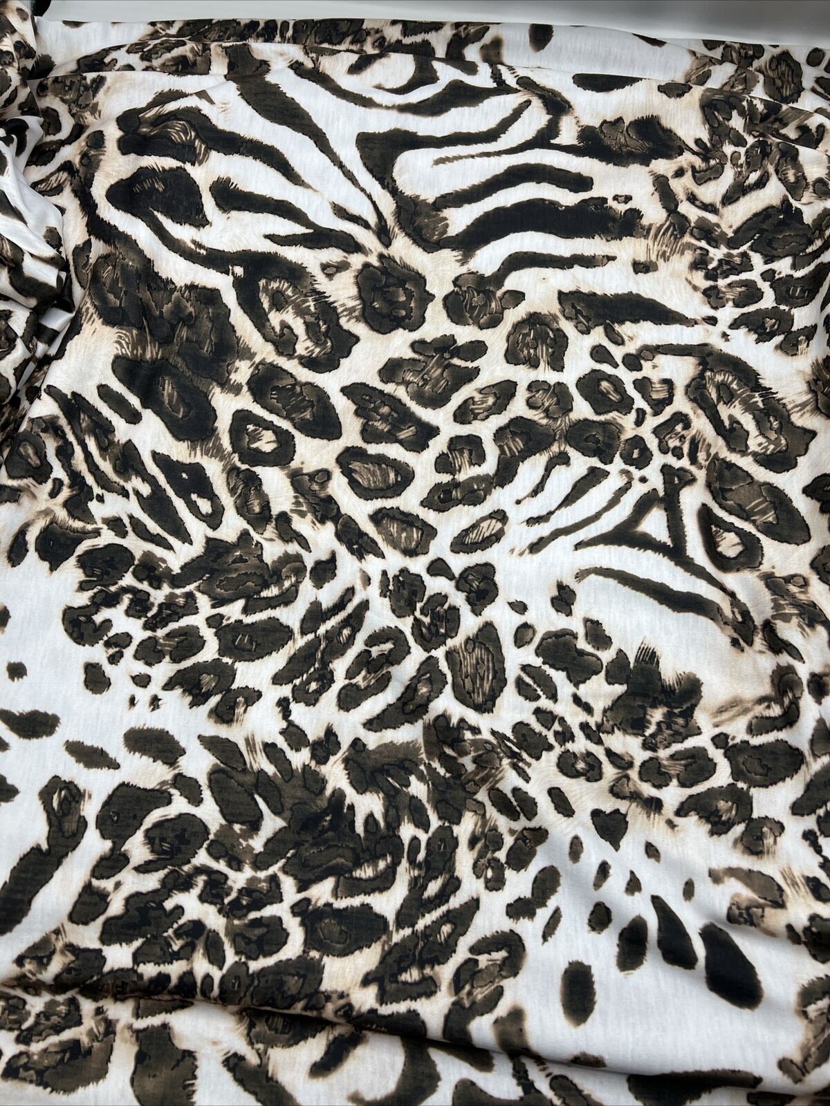 Animal Mix  Spun Poly Stretch Fabric