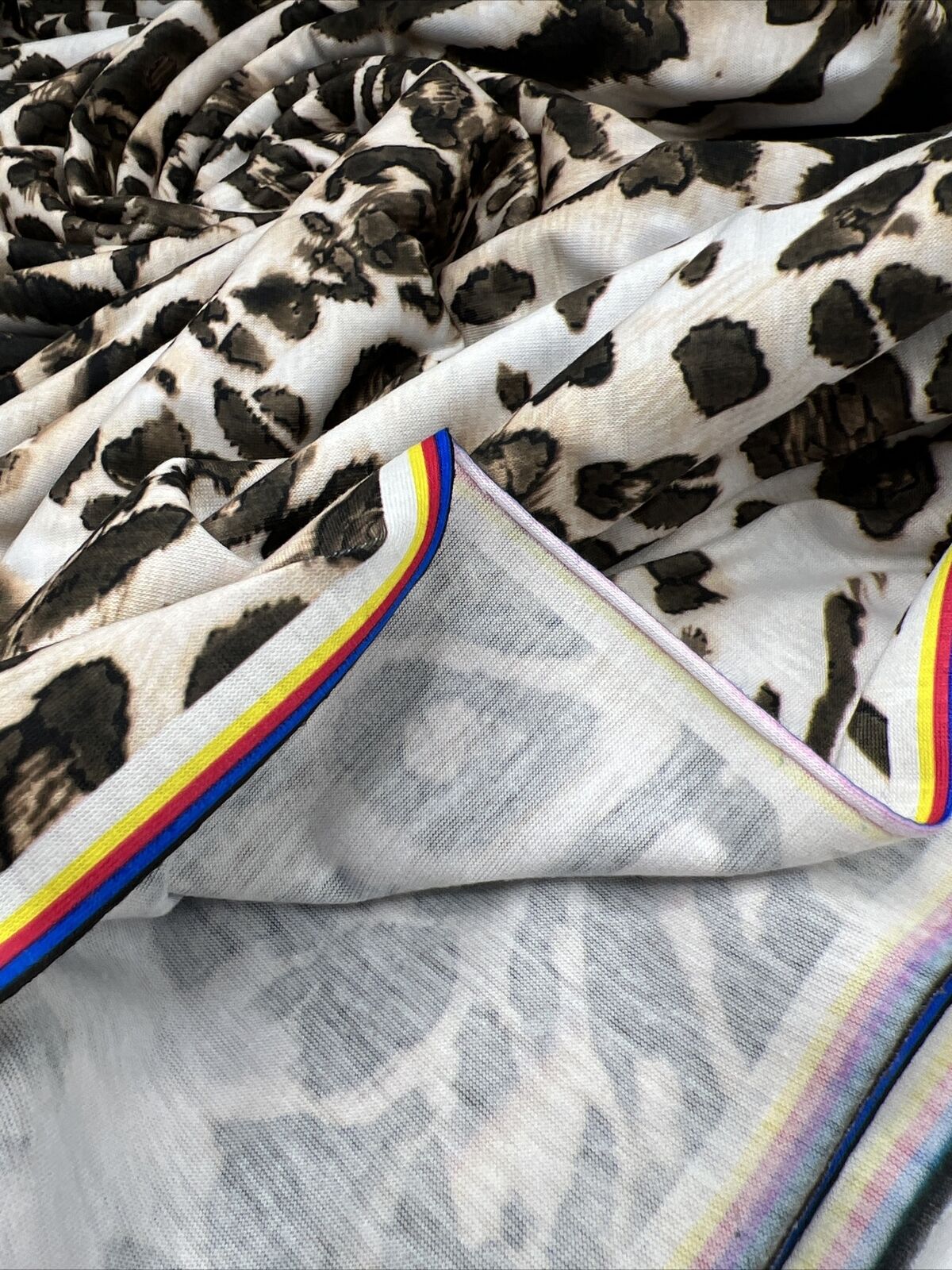 Animal Mix  Spun Poly Stretch Fabric