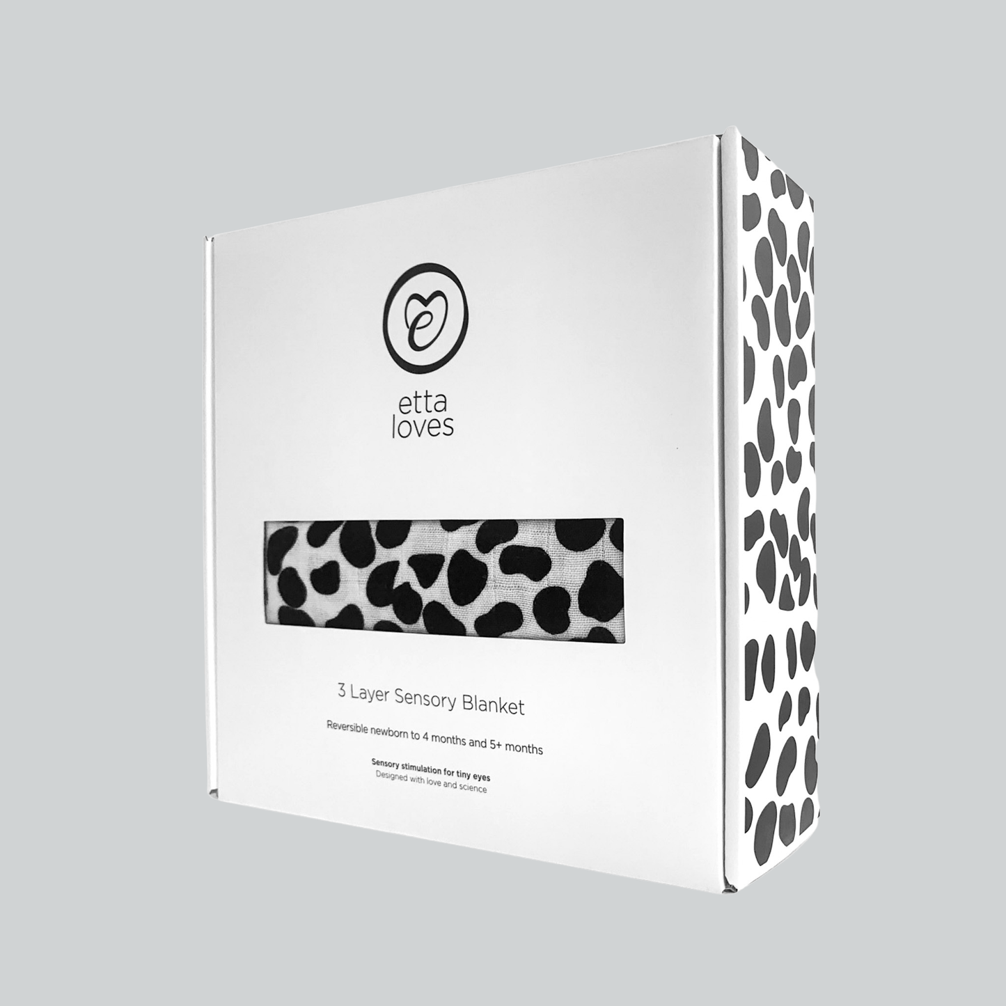 ANIMAL PRINT MUSLIN BLANKET - reversible - birth to 12 months