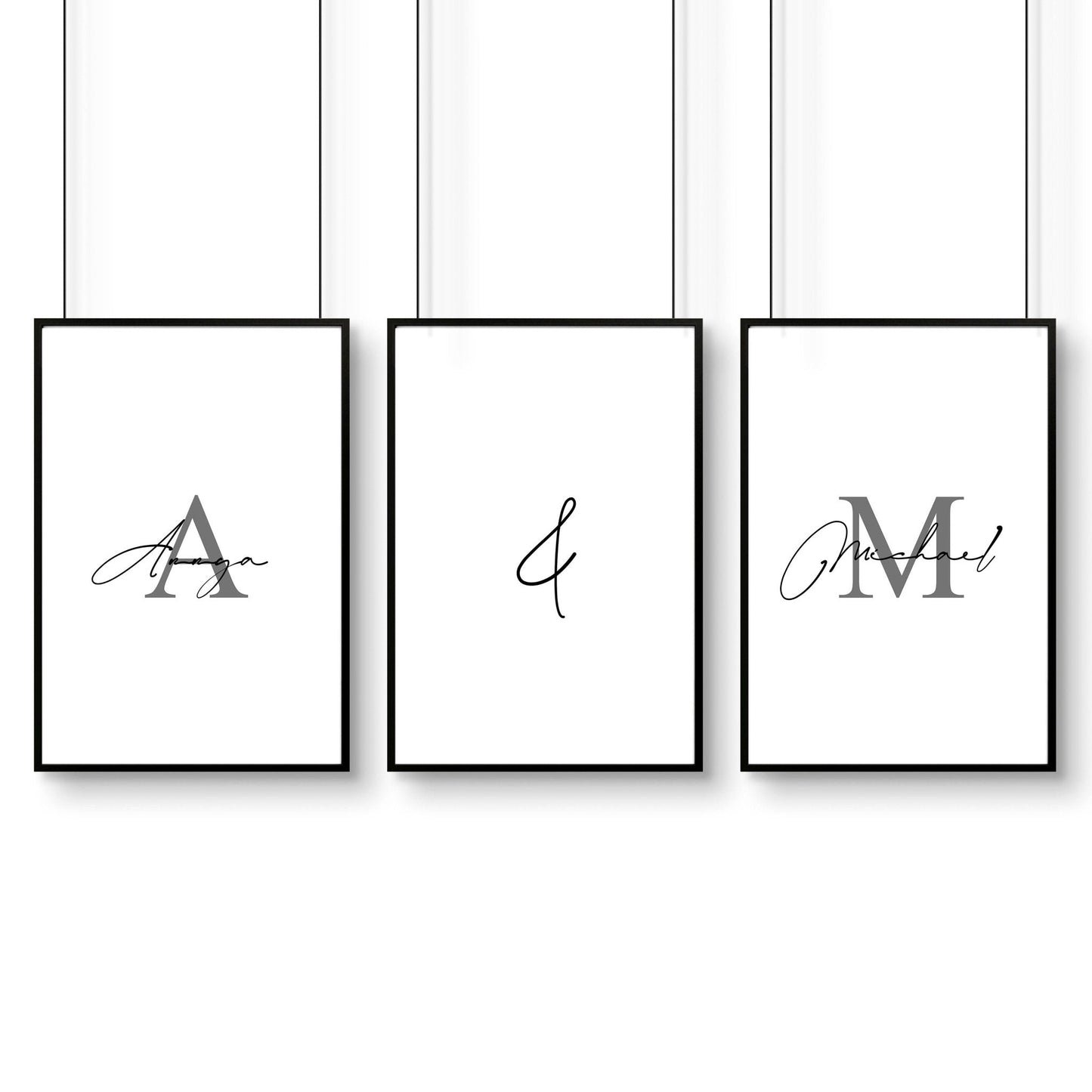 Anniversary gift paper | set of 3 wall art prints for Bedroom